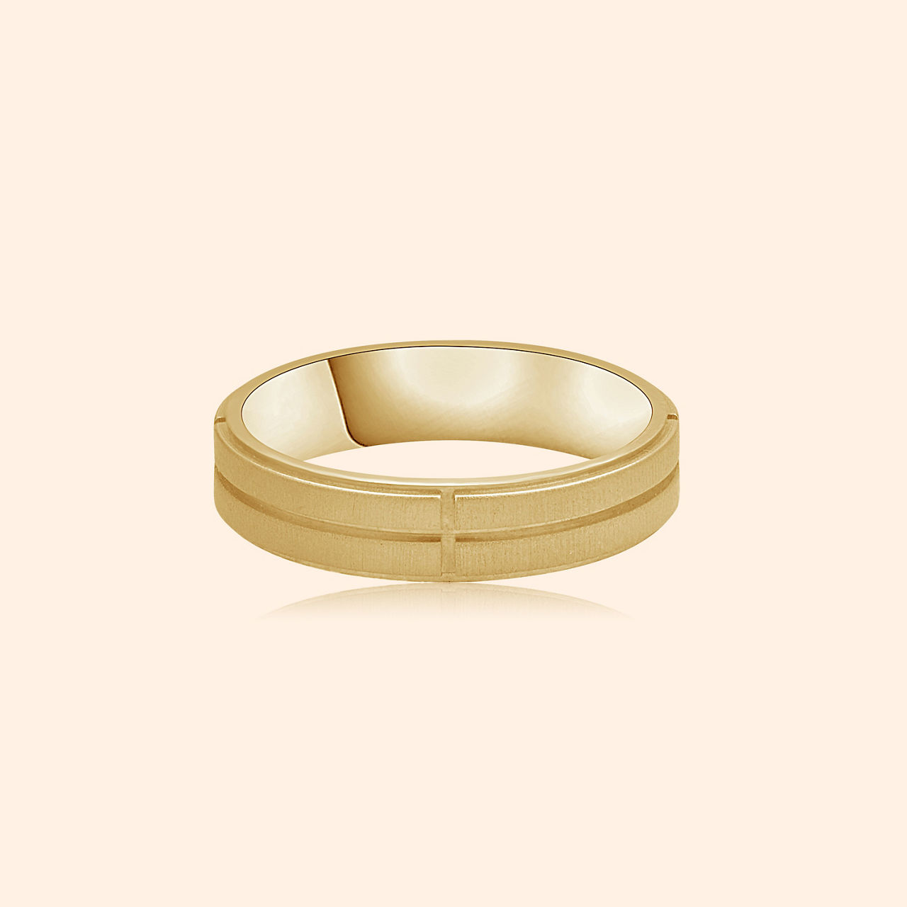 Anvi Gold Band Ring By Indriya - Aditya Birla Jewellery