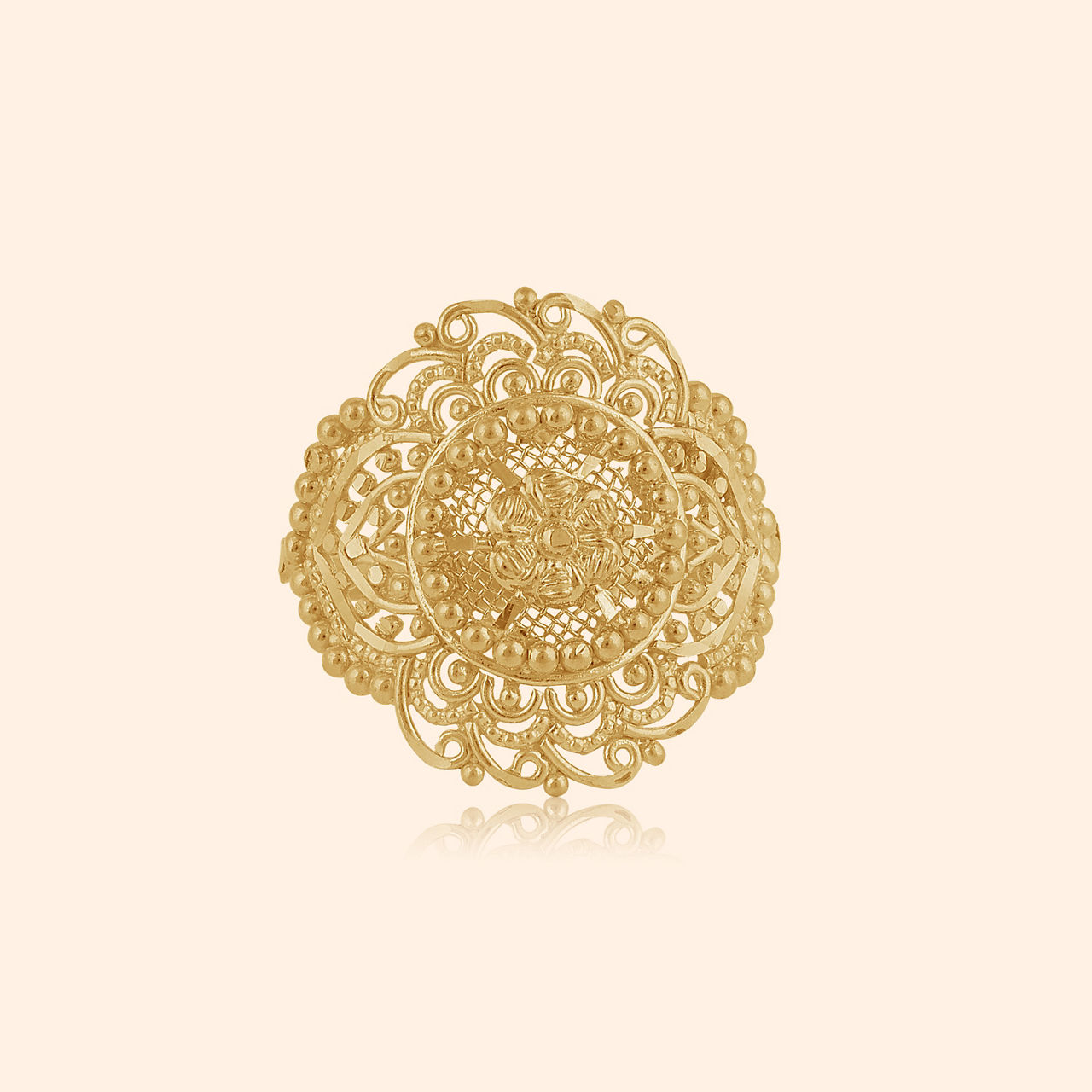 Anvayi Jaal Gold Ring