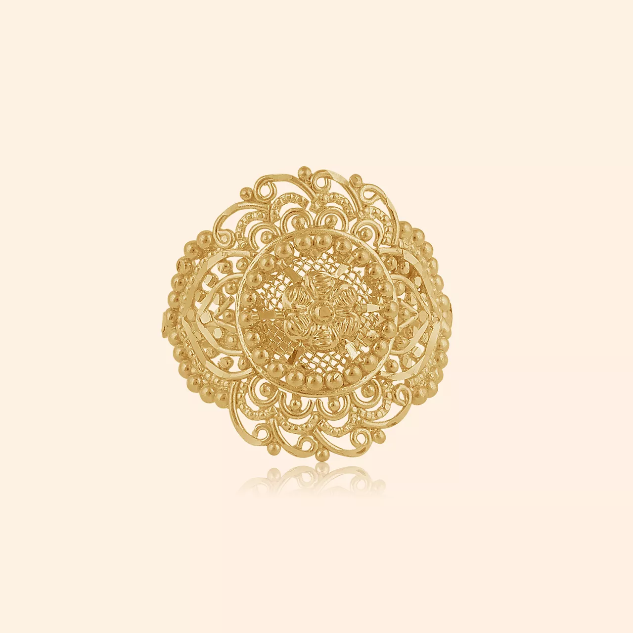 Anvayi Jaal Gold Ring