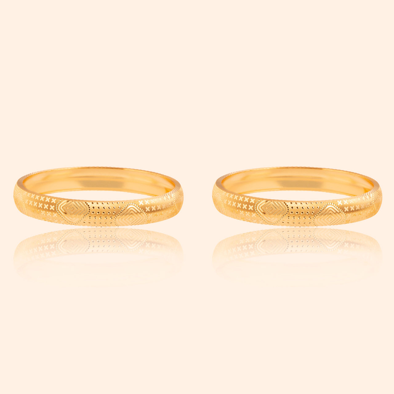 Raylene Gold Bangle By Indriya - Aditya Birla Jewellery