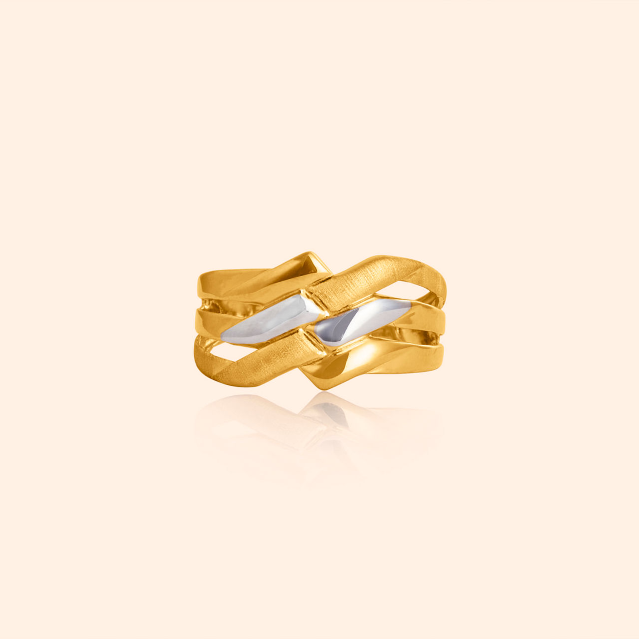 Maribel Calm Gold Ring By Indriya - Aditya Birla Jewellery