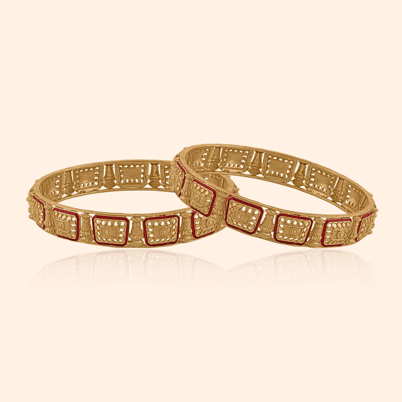 Aziz Mahal Gold Bangle By Indriya - Aditya Birla Jewellery
