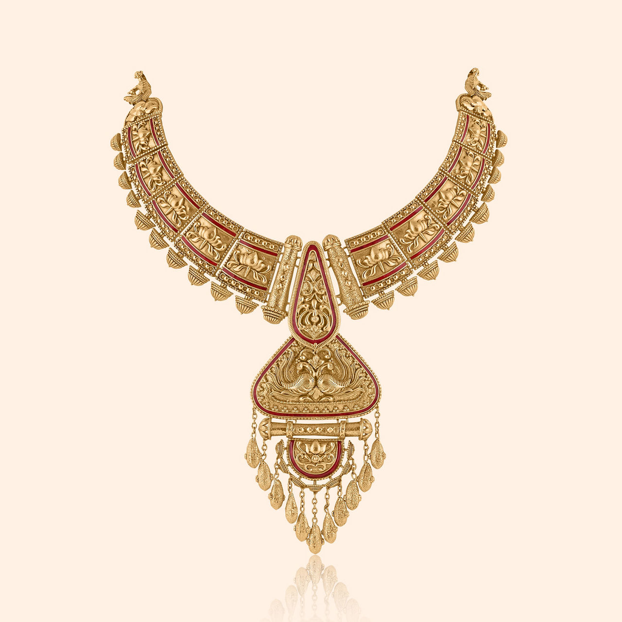 Peacock Lore Gold Necklace