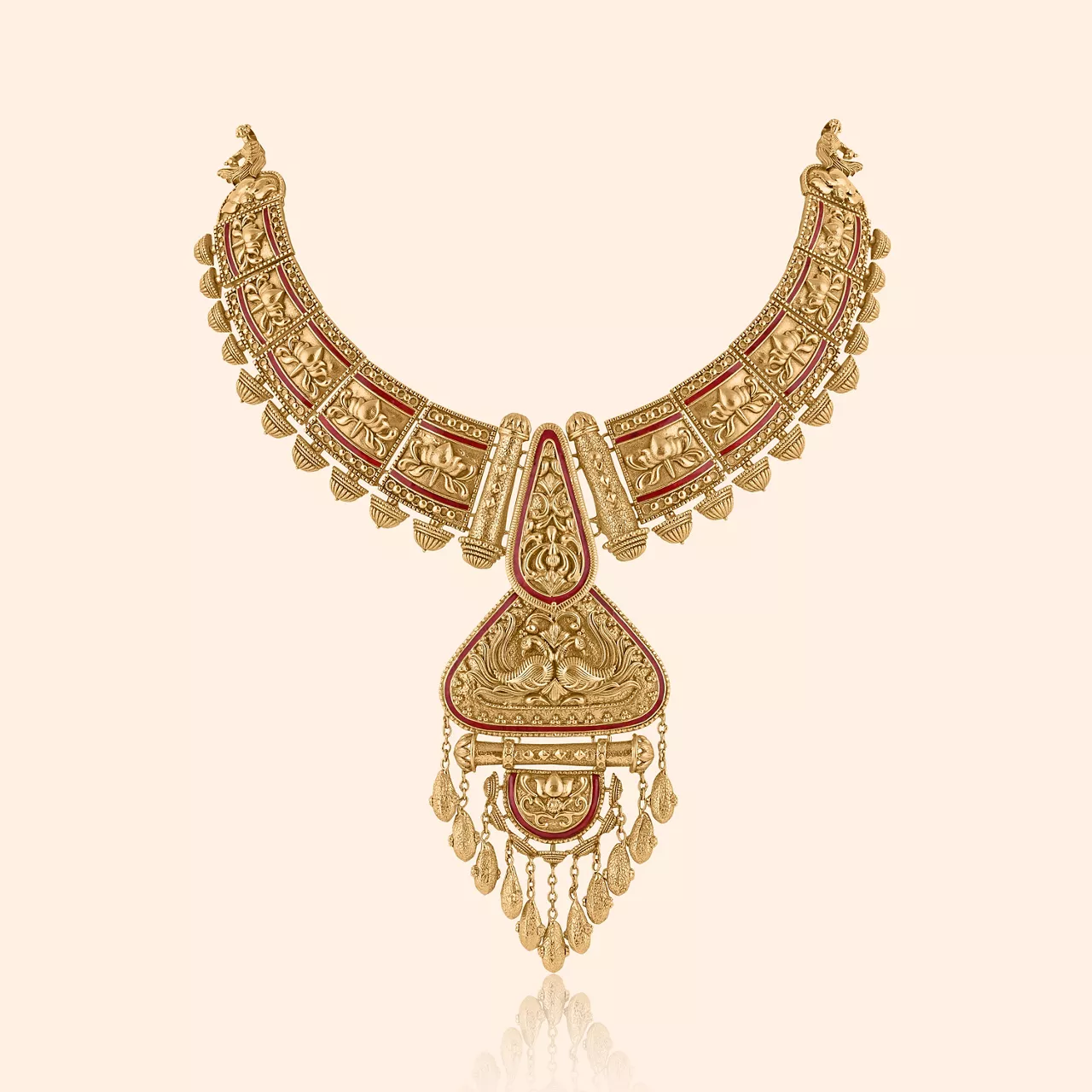 Peacock Lore Gold Necklace