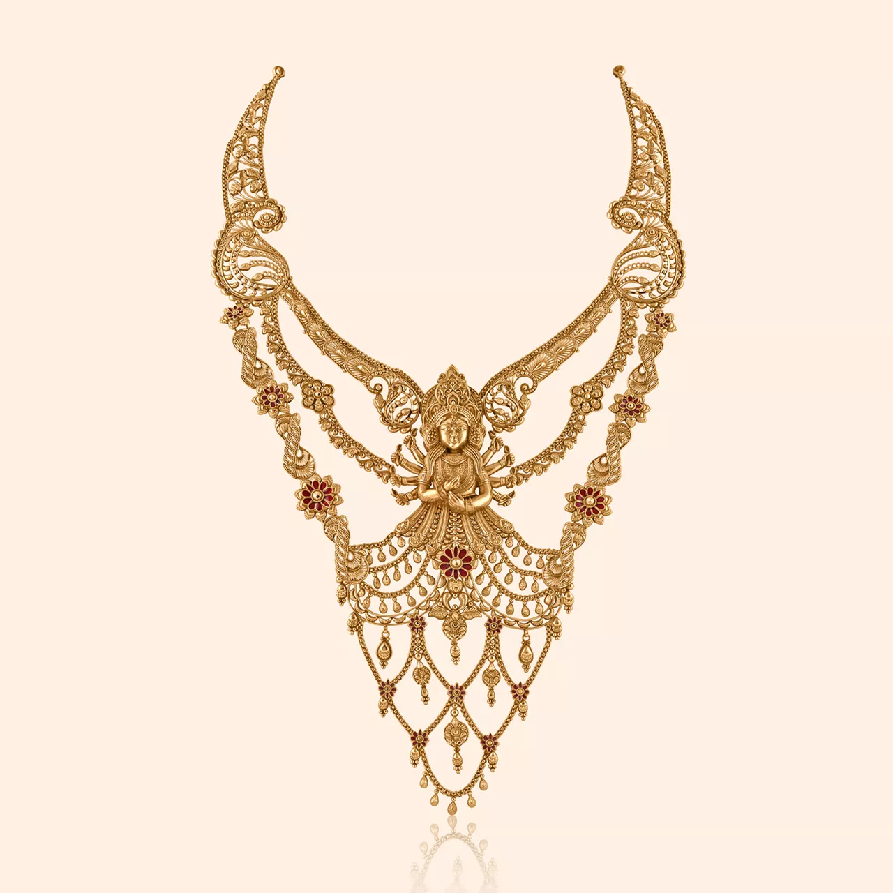 Dashabhuja Elegant Gold Necklace