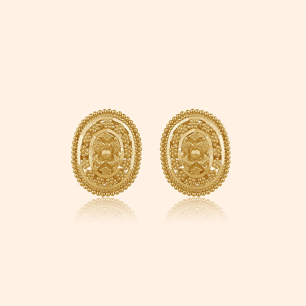 Solar Halo Earrings – Textured Brass Circles – Fair Trade (Sasha India) main image 0