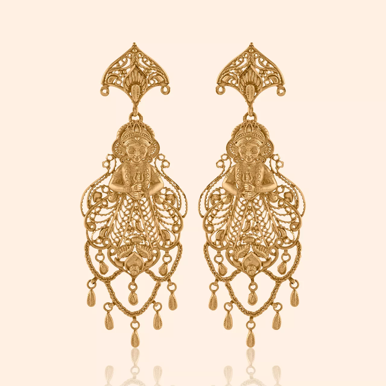 Devika Gold Drop Earrings