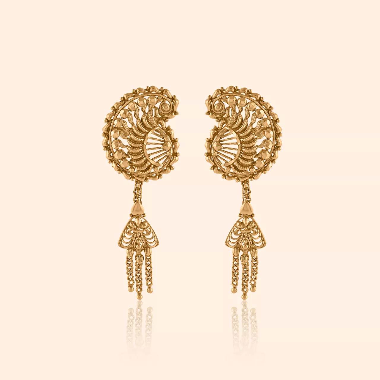 Phoolbala Gold Drop Earrings