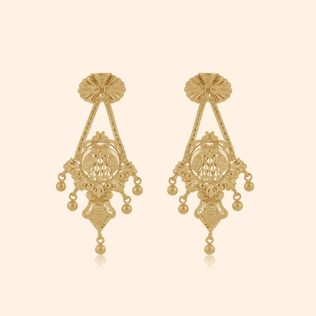 Mayilini Gold Drop Earrings