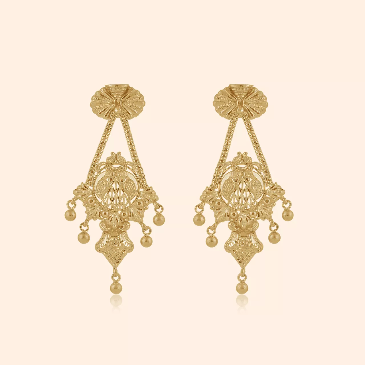 Mayilini Gold Drop Earrings