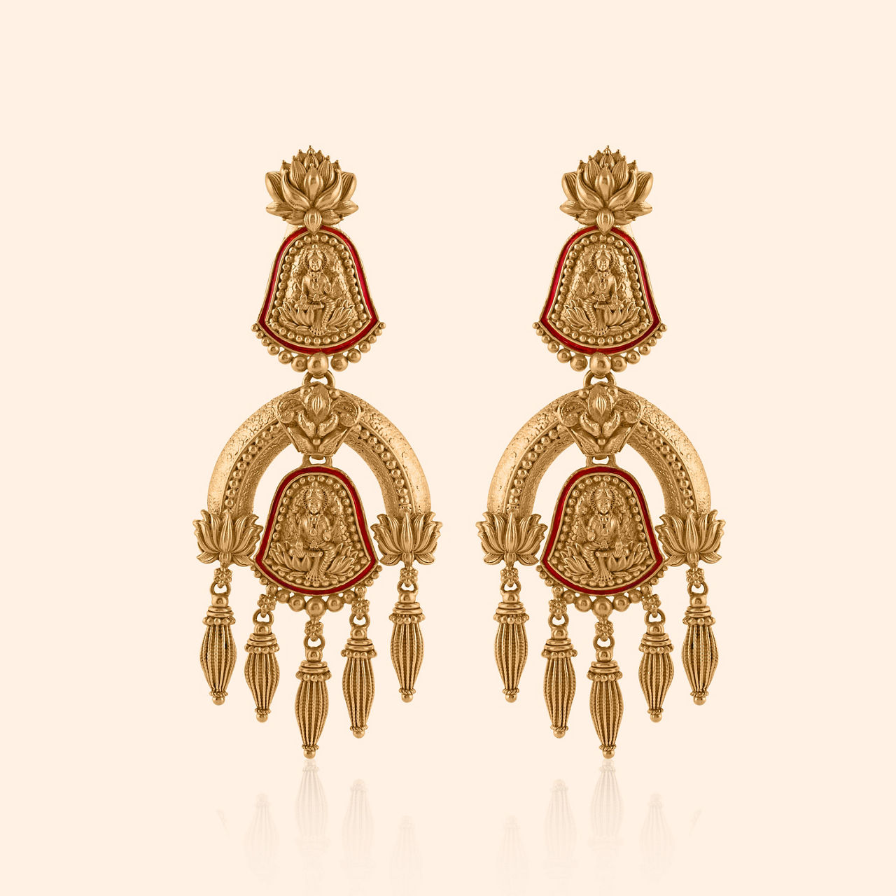 Mangal Toran Gold Drop Earrings