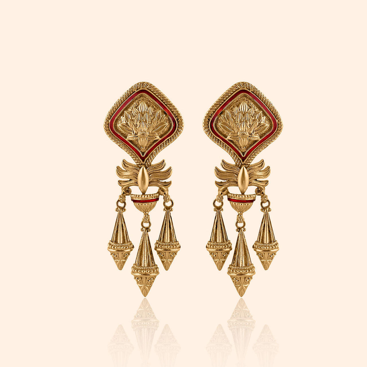 Whisper Vow Gold Drop Earrings