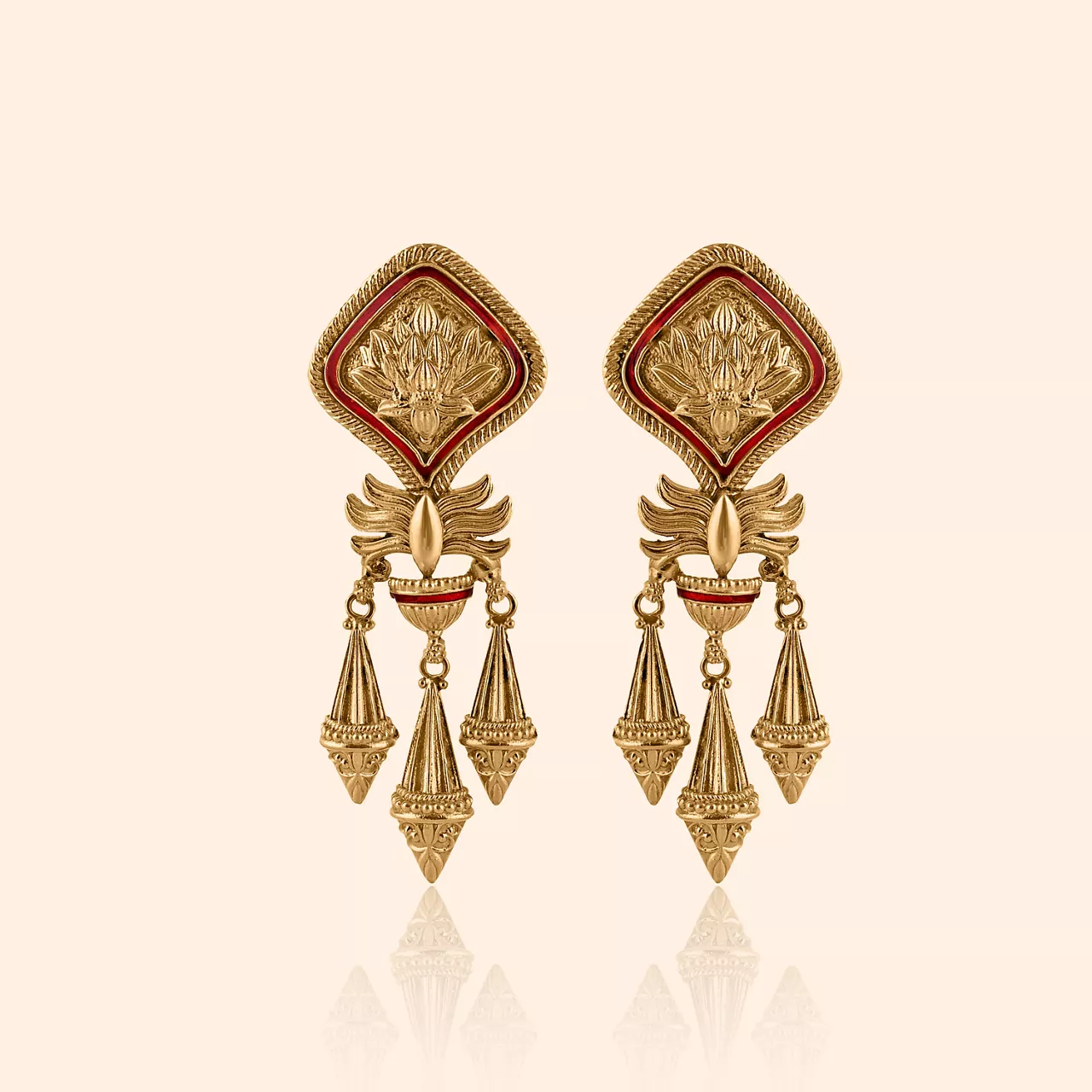Whisper Vow Gold Drop Earrings