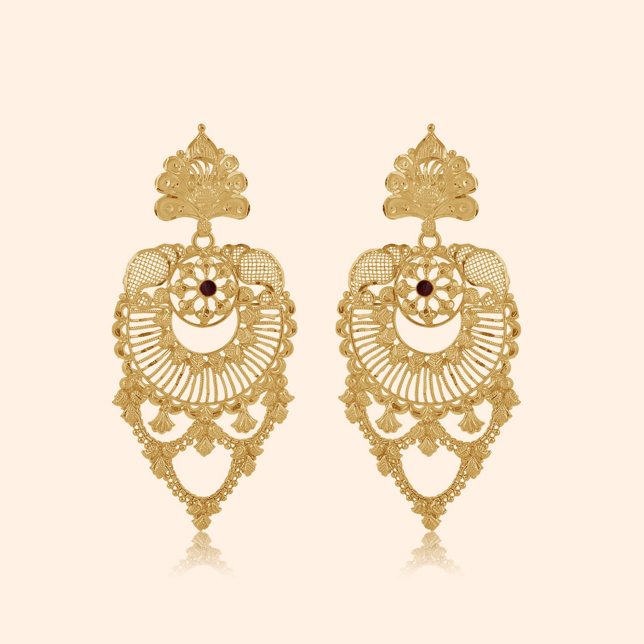 Shobhana Gold Drop Earrings