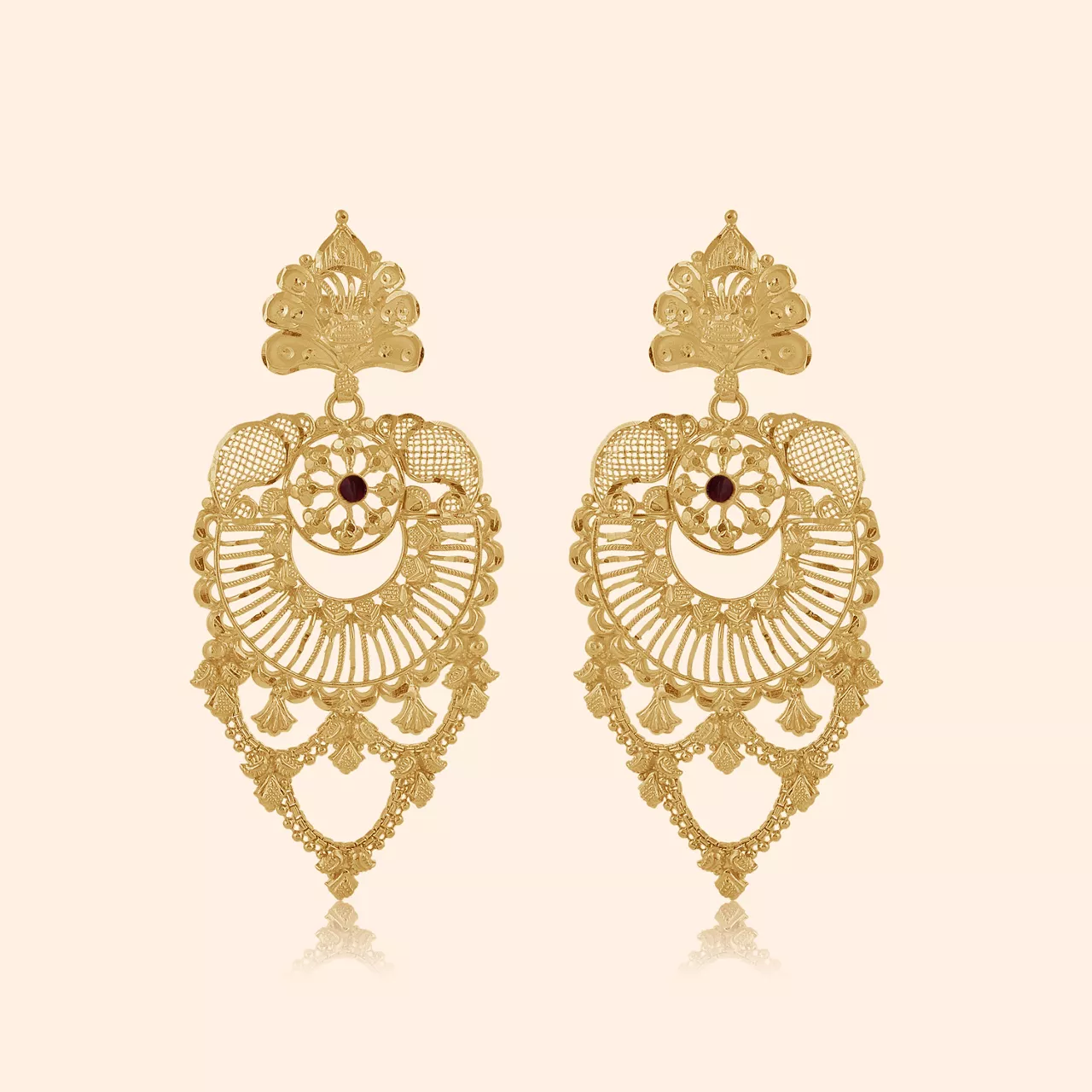 Shobhana Gold Drop Earrings