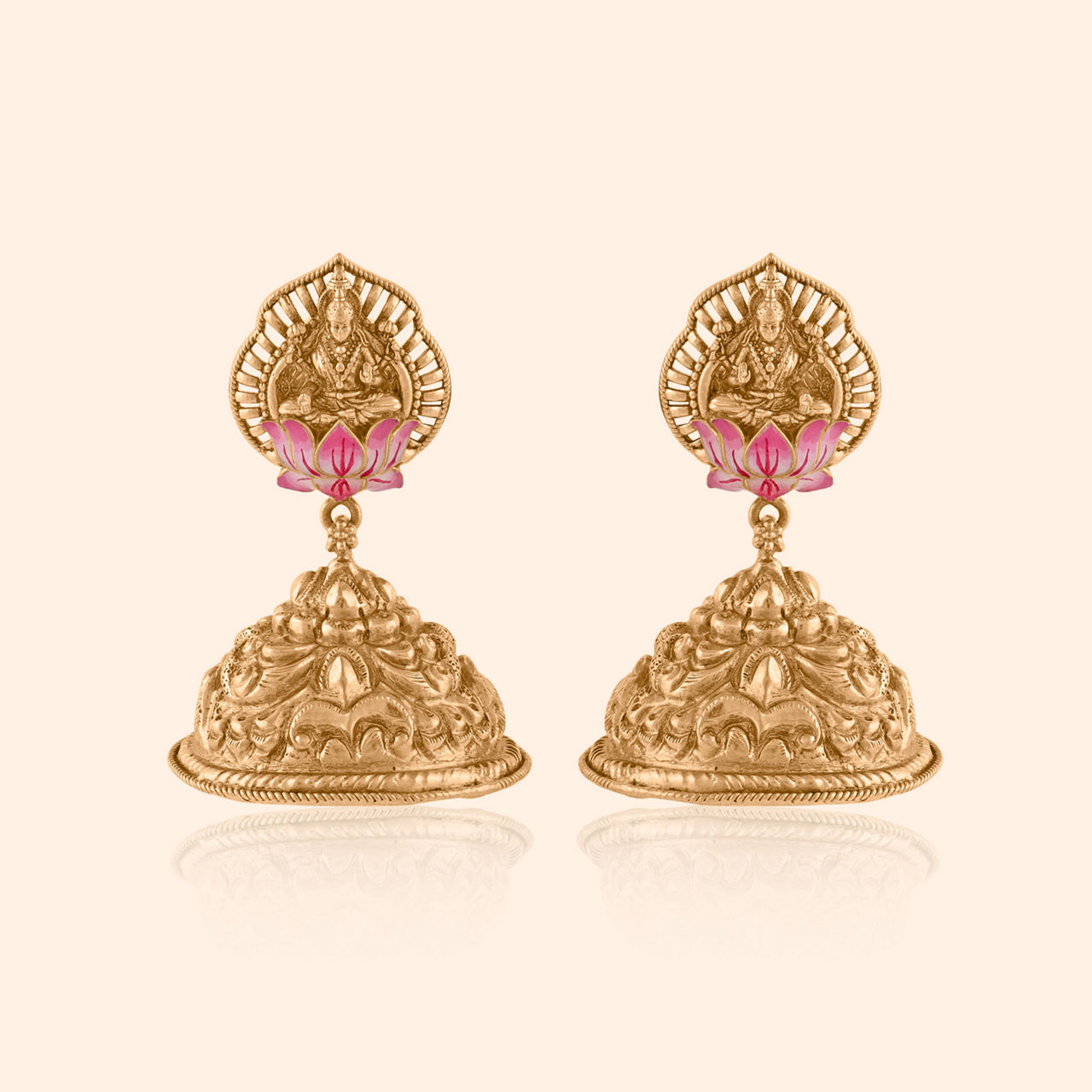Pranavi Gold Drop Earrings