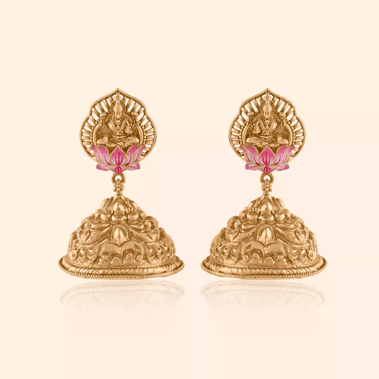 Pranavi Gold Drop Earrings