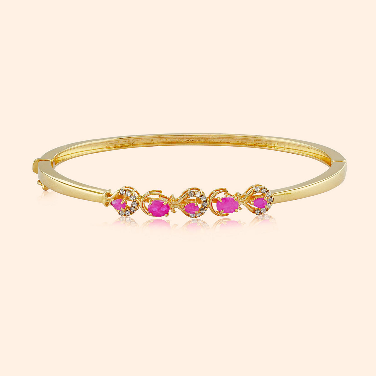 Madhuri Floral Gold Bangle