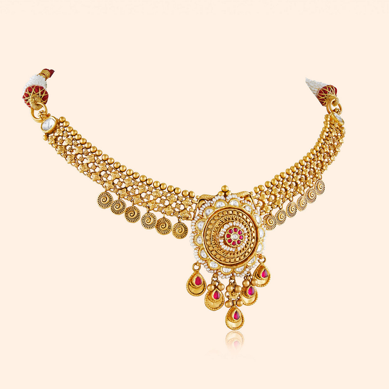 Mashuka Gold Necklace By Indriya Aditya Birla Jewellery