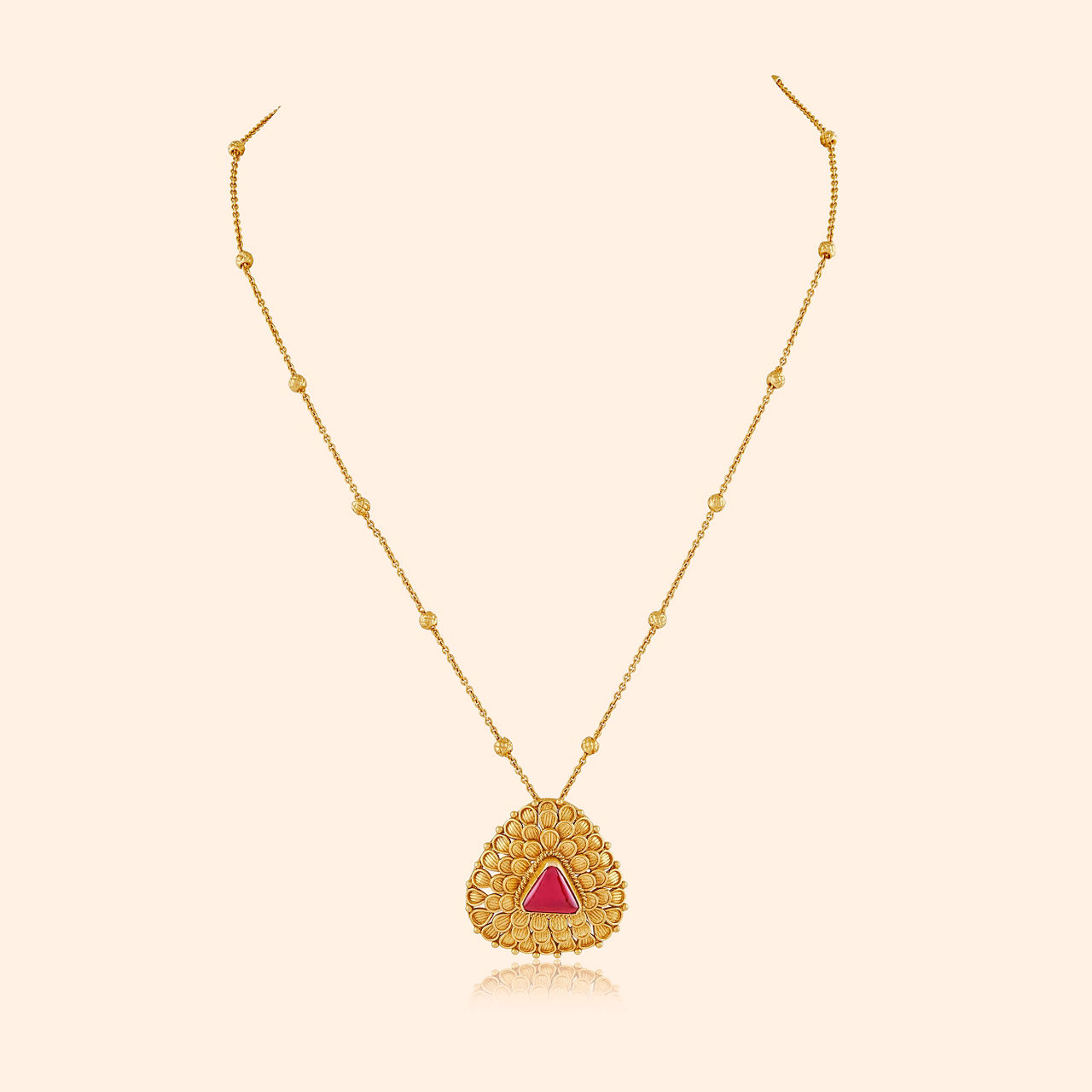 Prana Linea Gold Necklace By Indriya - Aditya Birla Jewellery