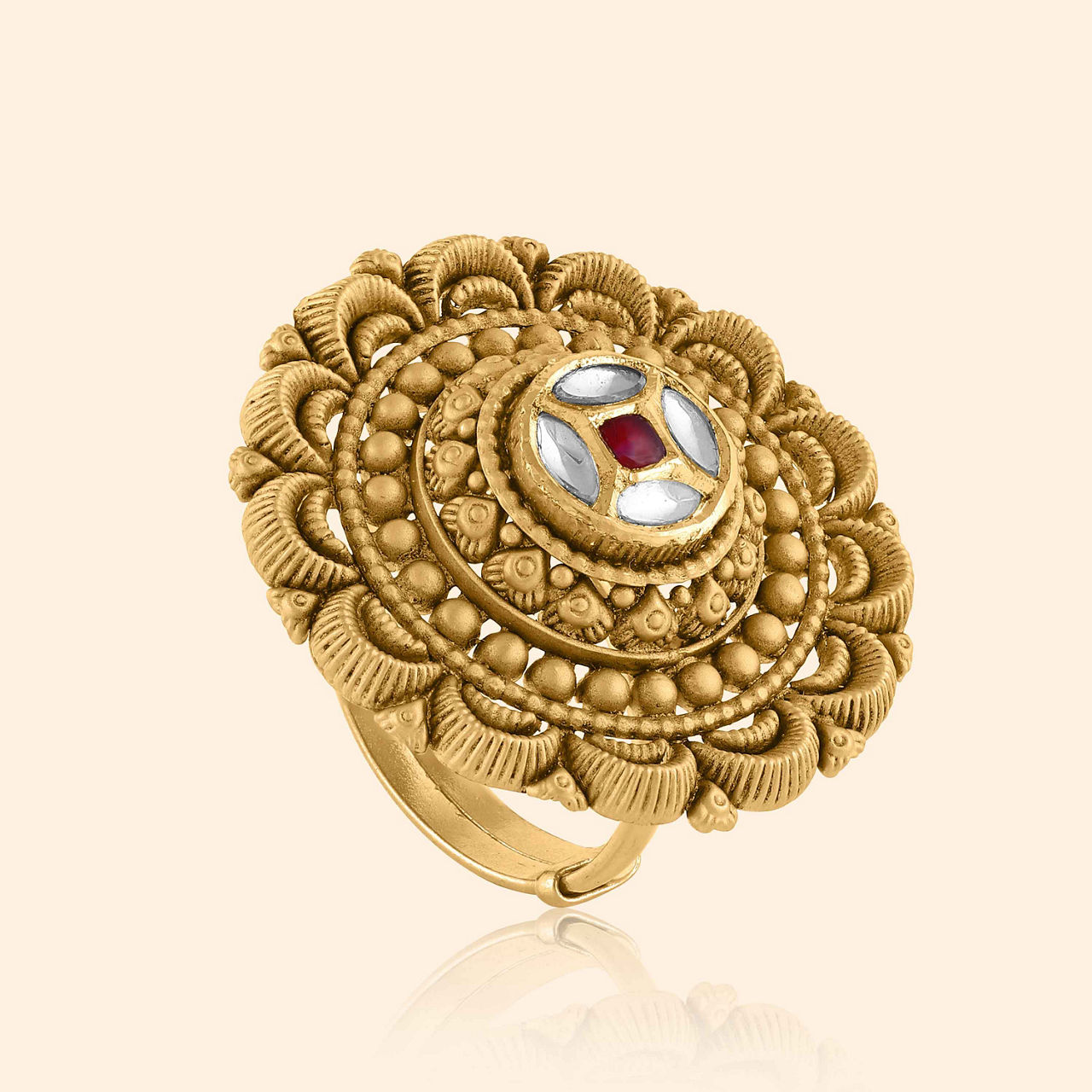 Sinduri Gold Ring By Indriya Aditya Birla Jewellery