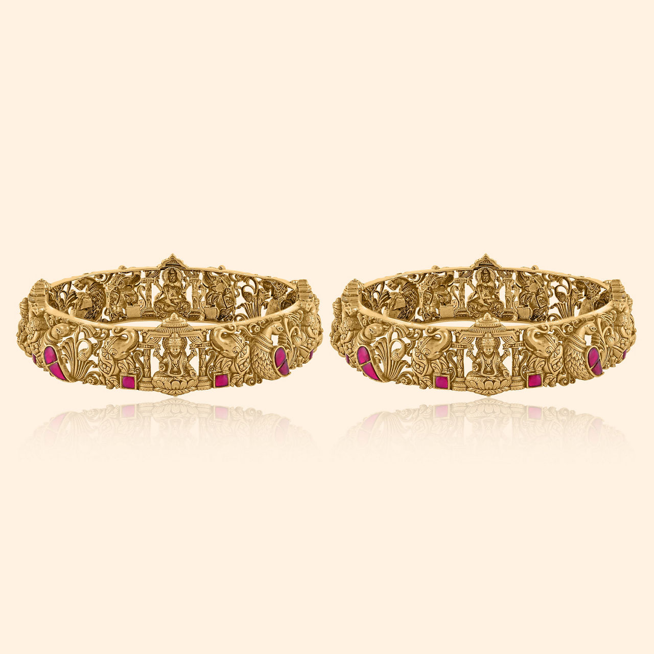 Devi Darshan Gold Bangle By Indriya - Aditya Birla Jewellery