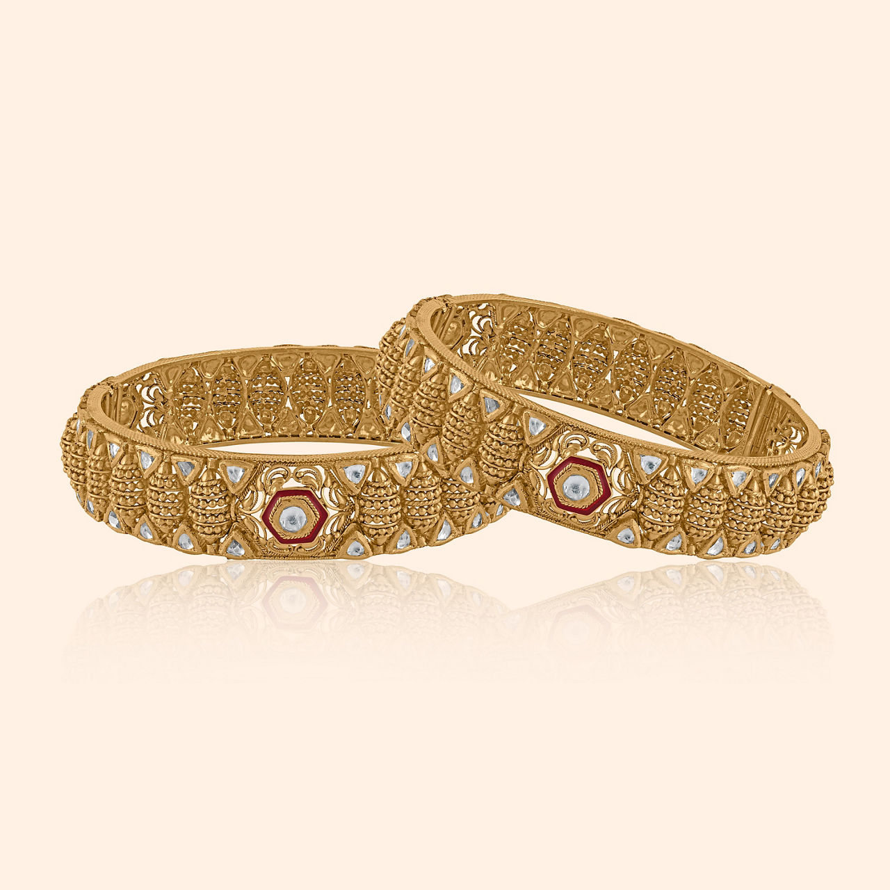 Regal Segment Gold Bangle