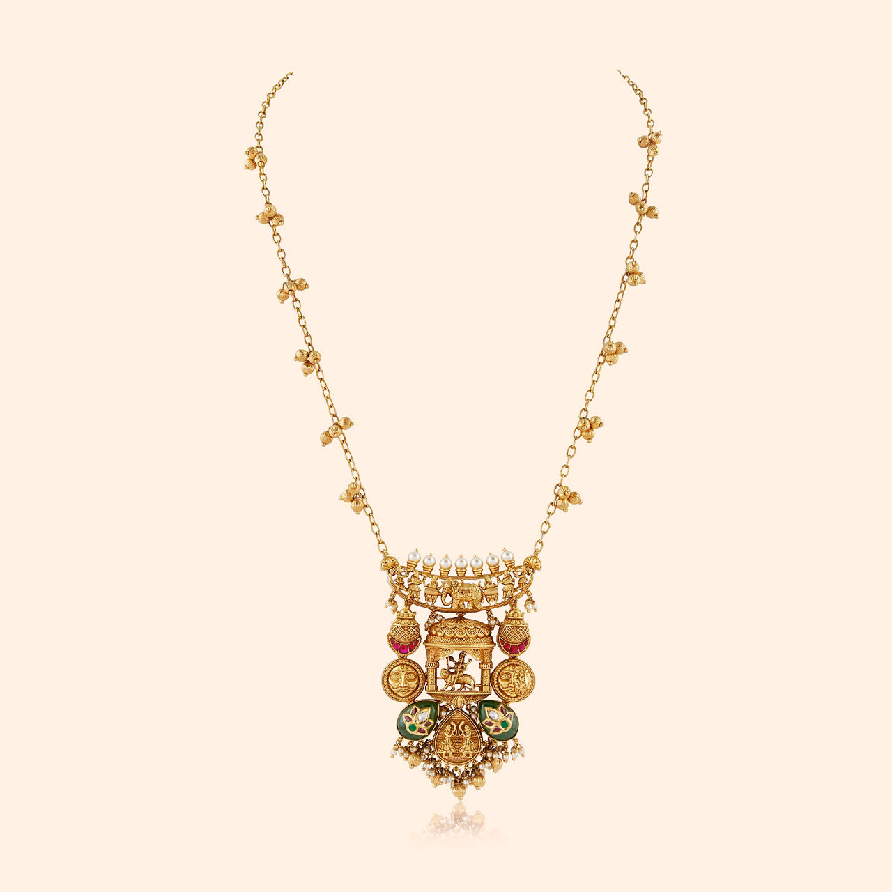 Leela Pachedi Gold Long Necklace 