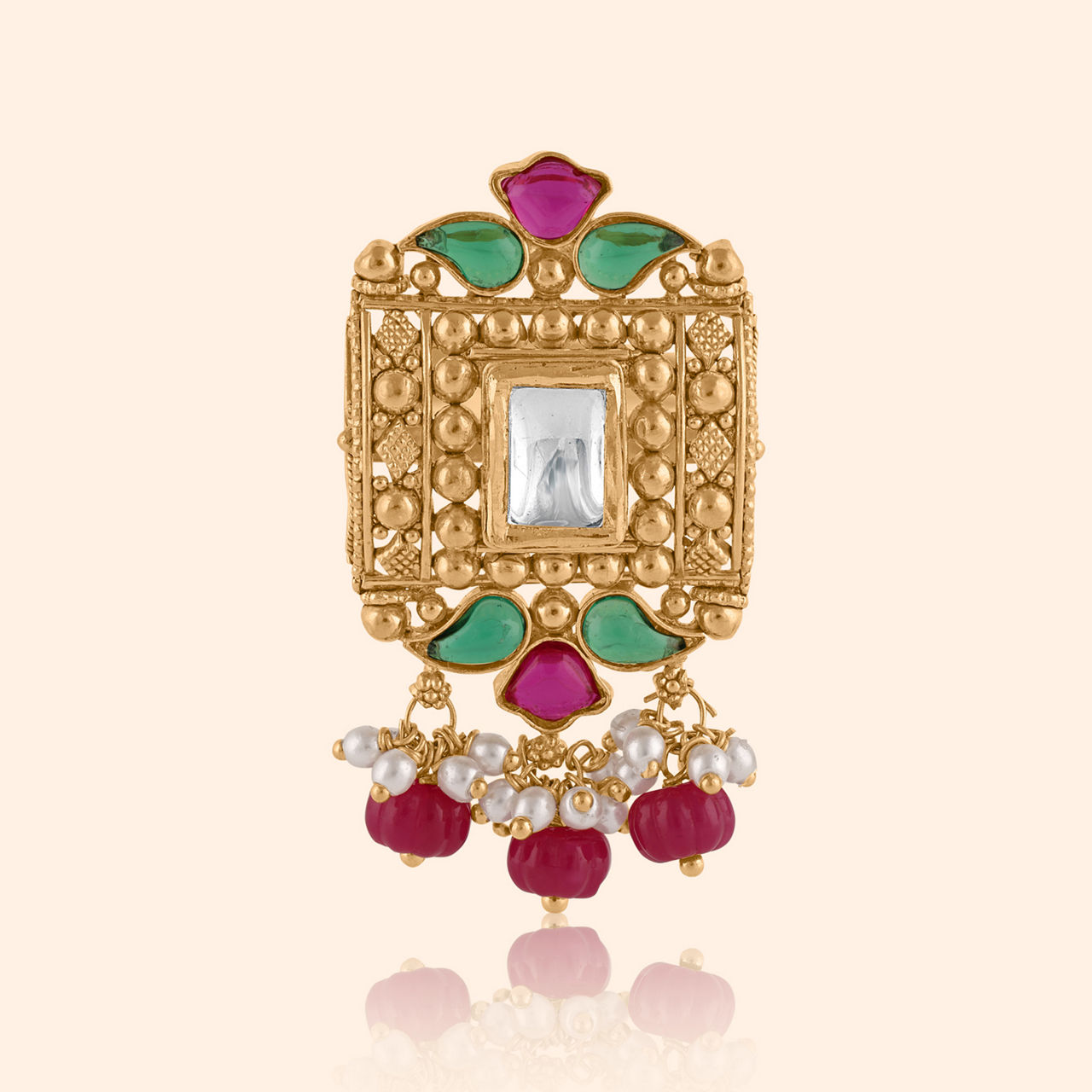 Brahma Kamal Gold Finger Ring By Indriya - Aditya Birla Jewellery