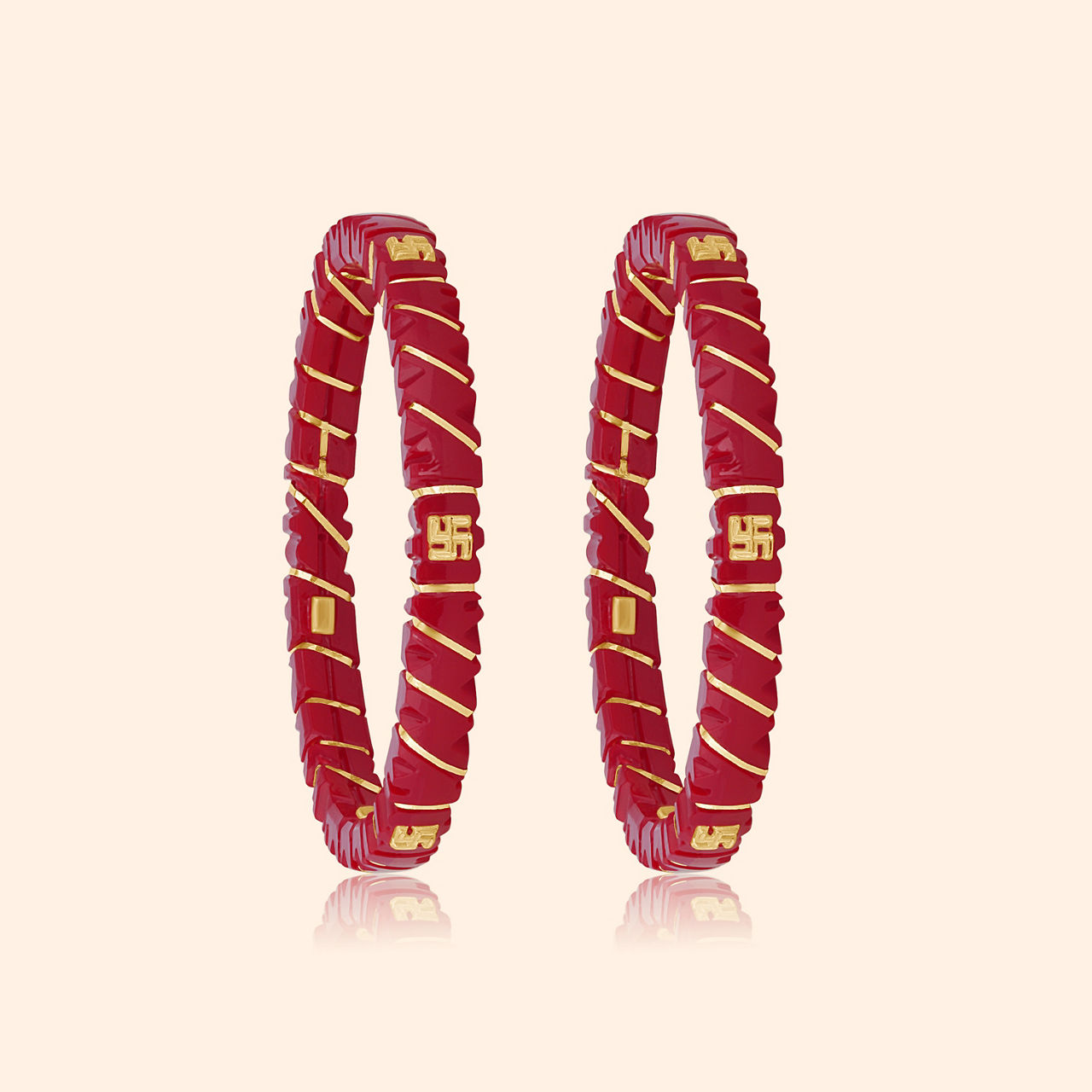 Mangal Swastika Gold Bangle By Indriya - Aditya Birla Jewellery