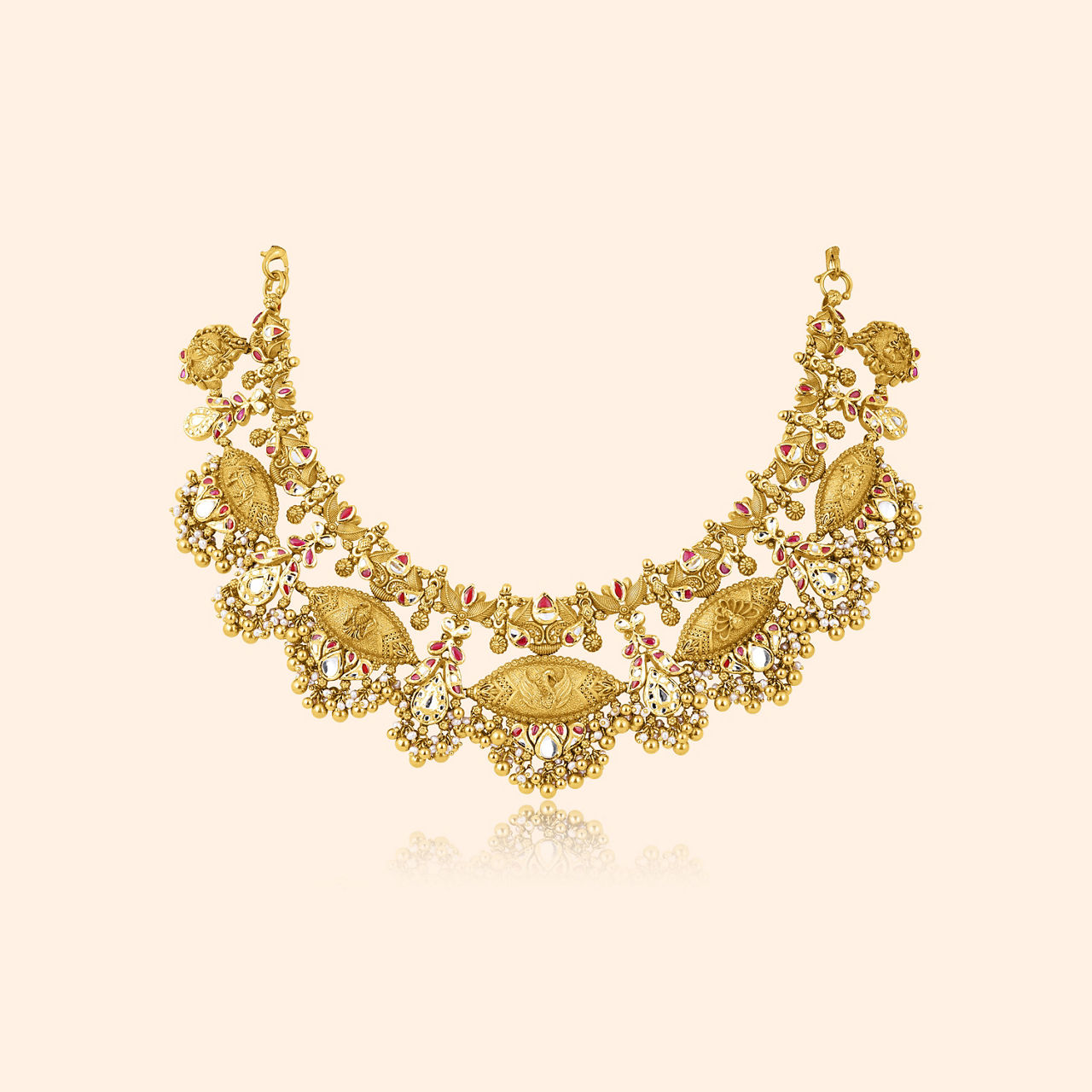 Suvarna Vahini Gold Short Necklace