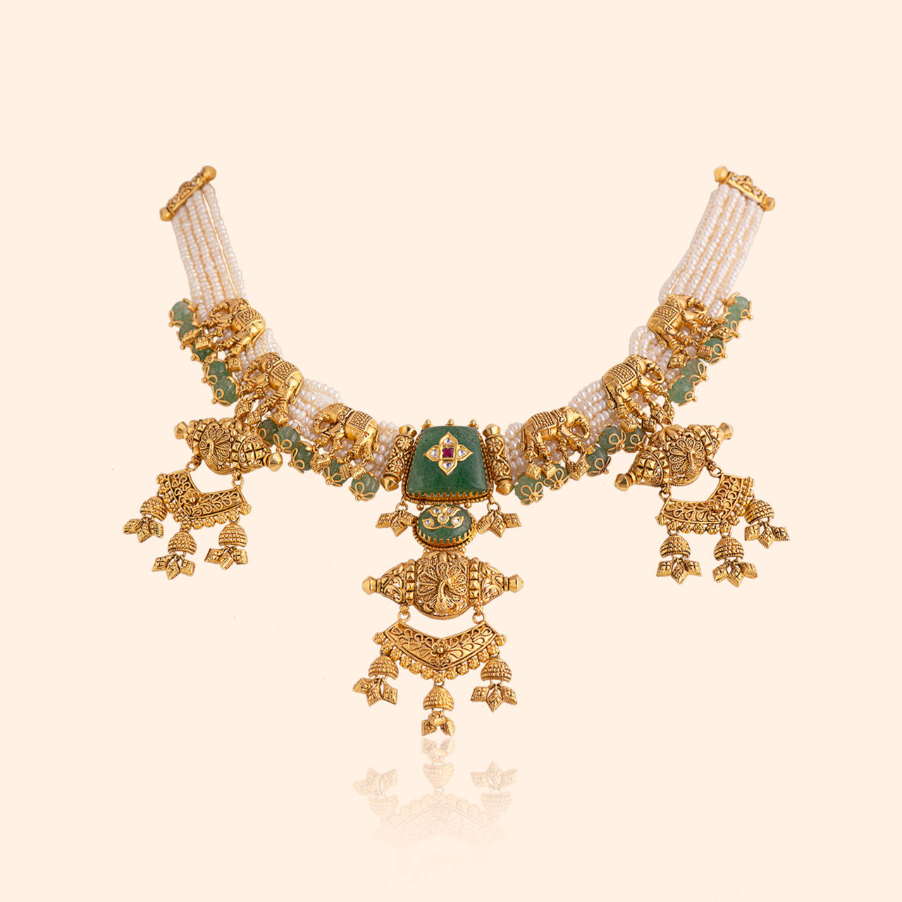 Divya Bandhan Gold Bridal Necklace