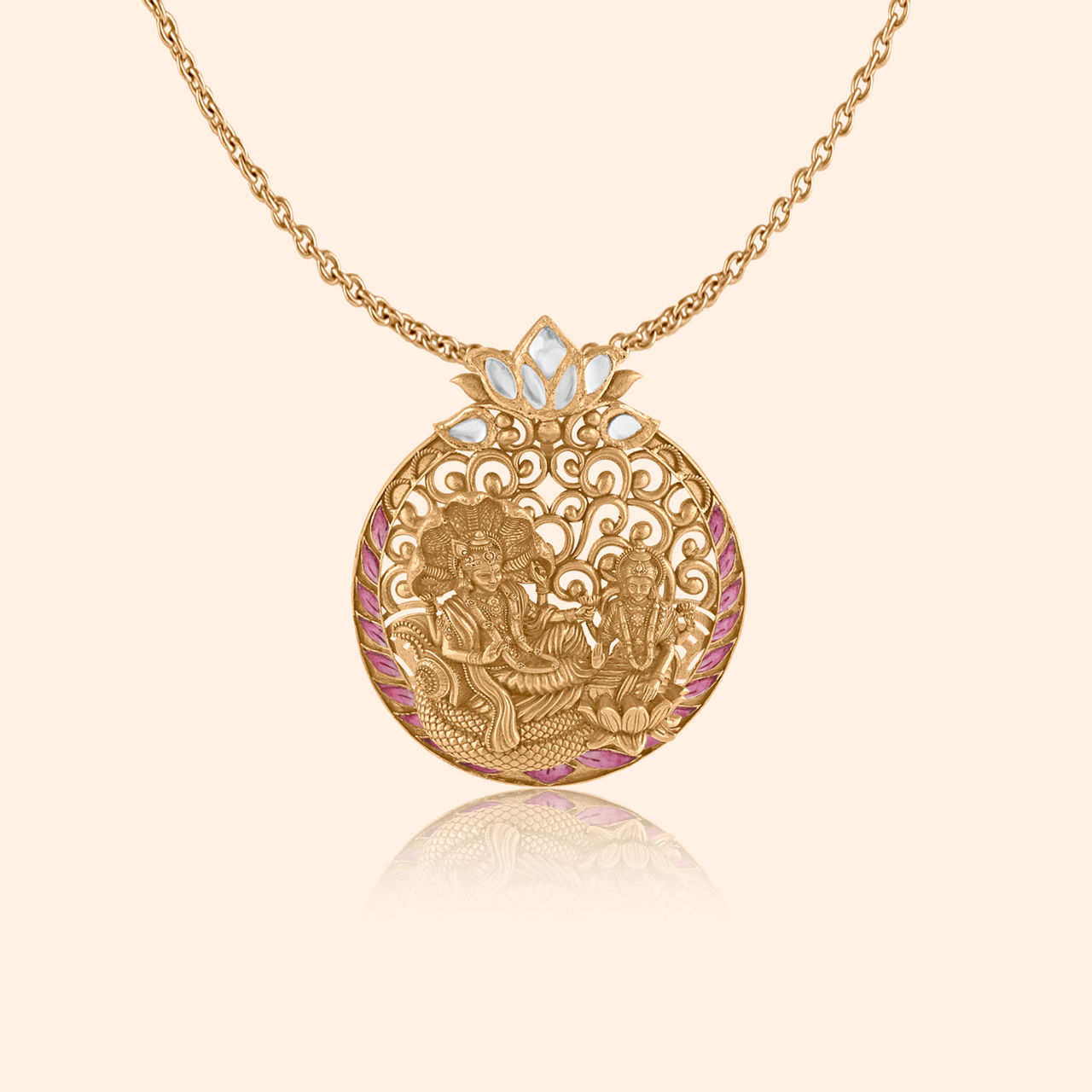 Vaishnavi Aravind Gold Pendant