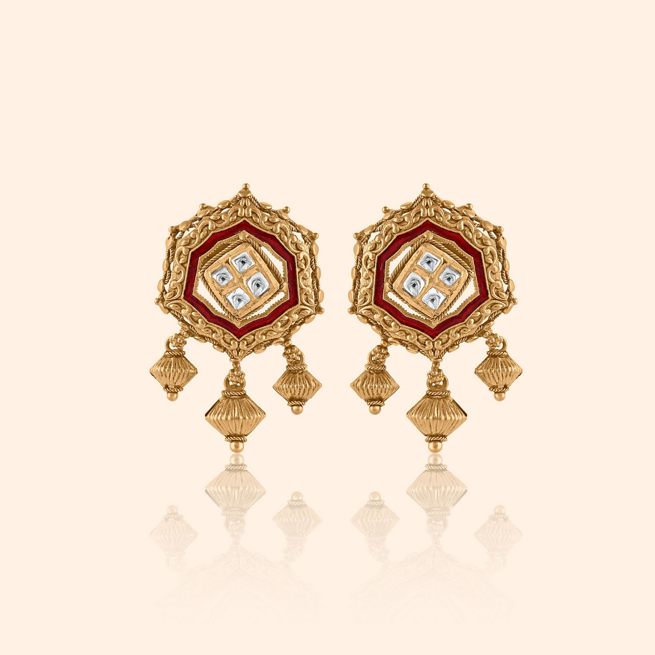 Rajrani Gold Drop Earrings