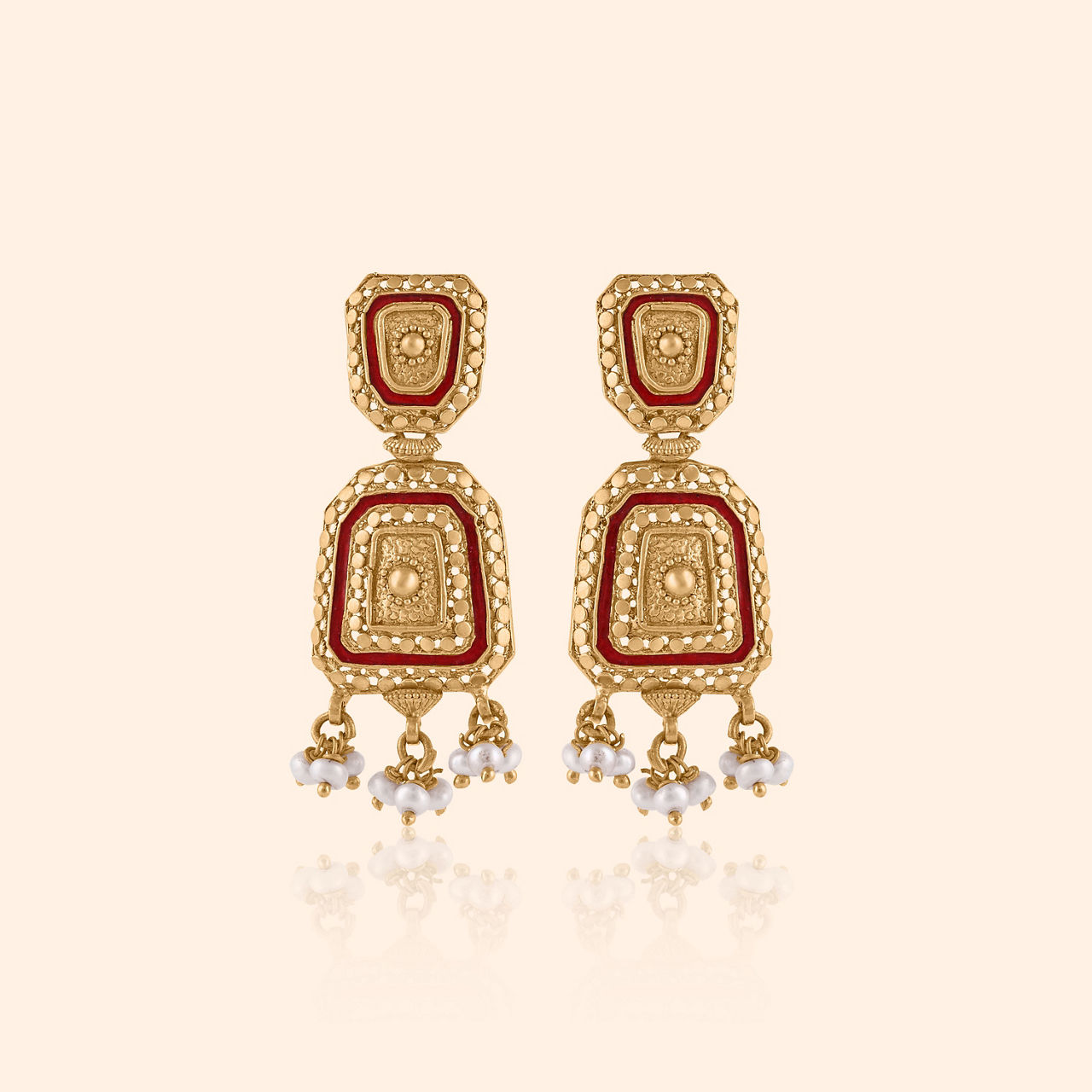 Surya Kosh Gold Drop Earrings