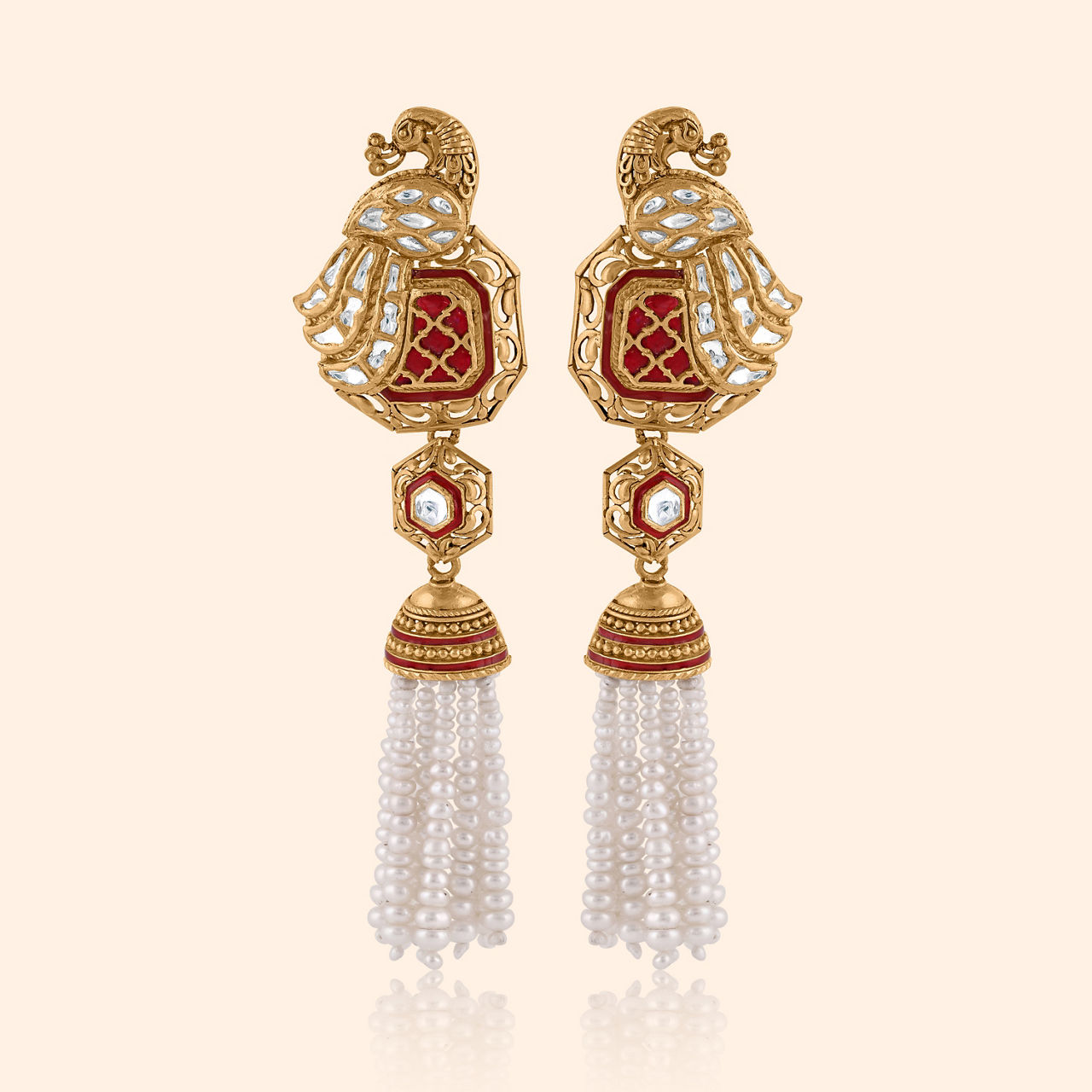 Mayurbagh Gold Drop Earrings