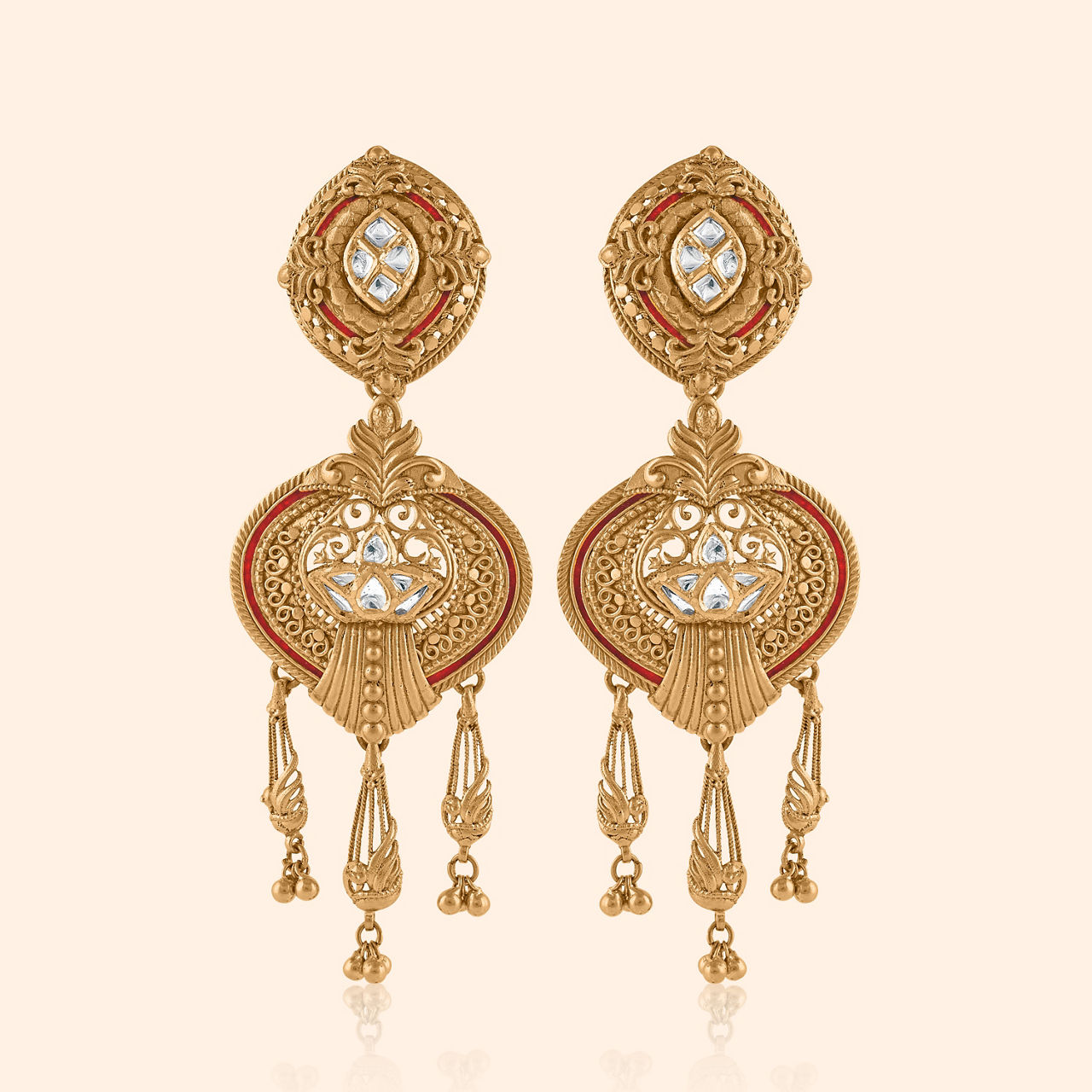 Heeramani Gold Drop Earrings