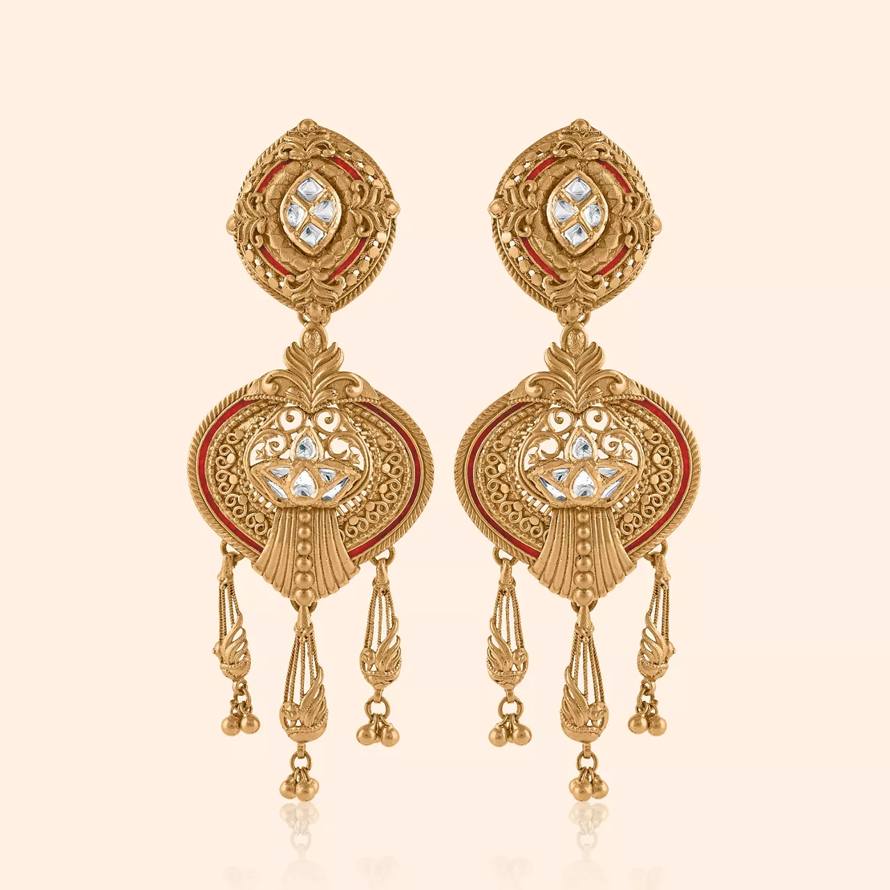 Heeramani Gold Drop Earrings