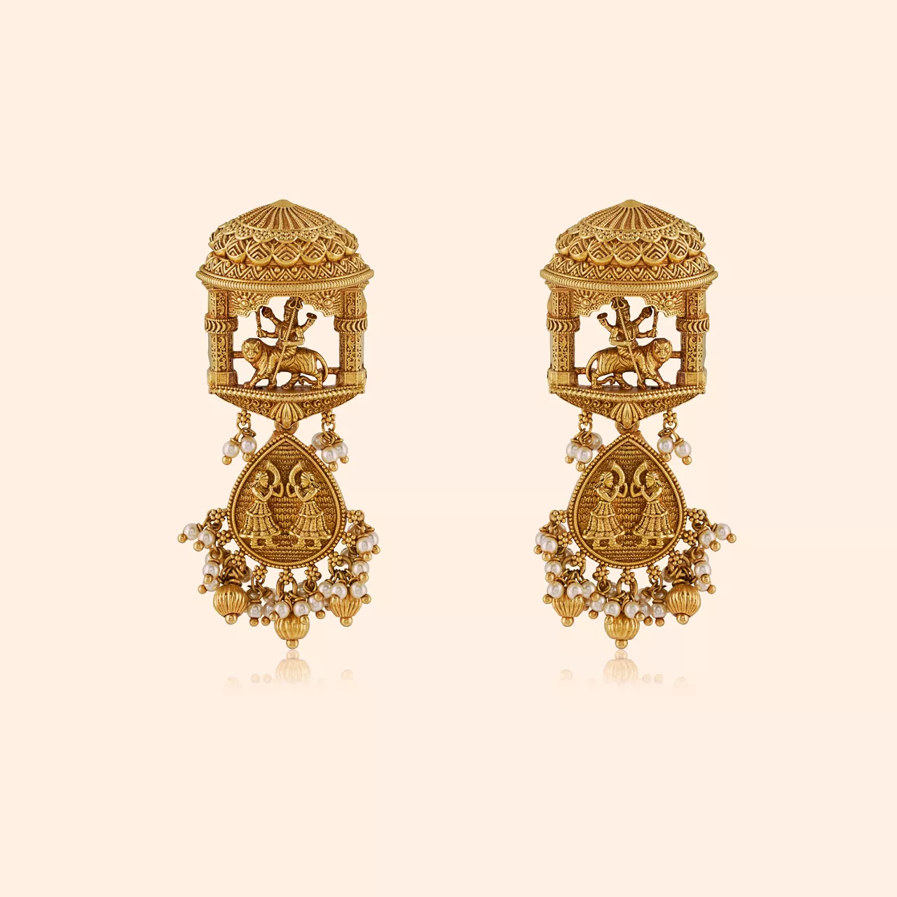 Leela Pachedi Gold Drop Earrings