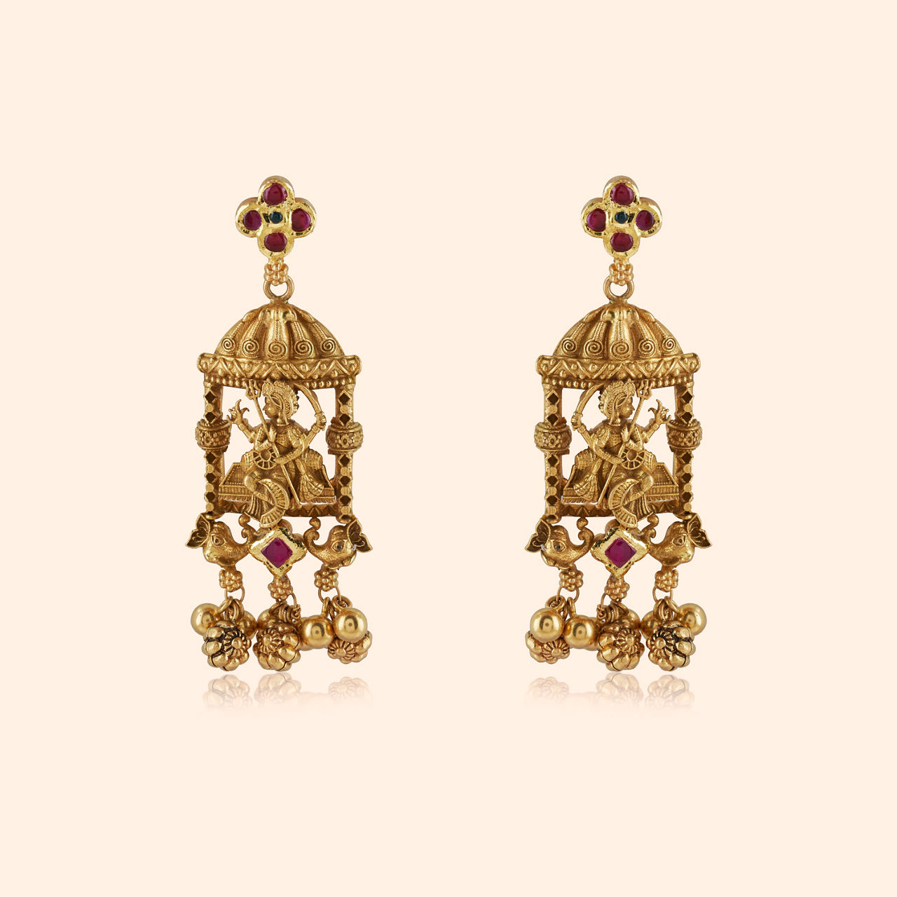 Mani Mandira Gold Drop Earrings