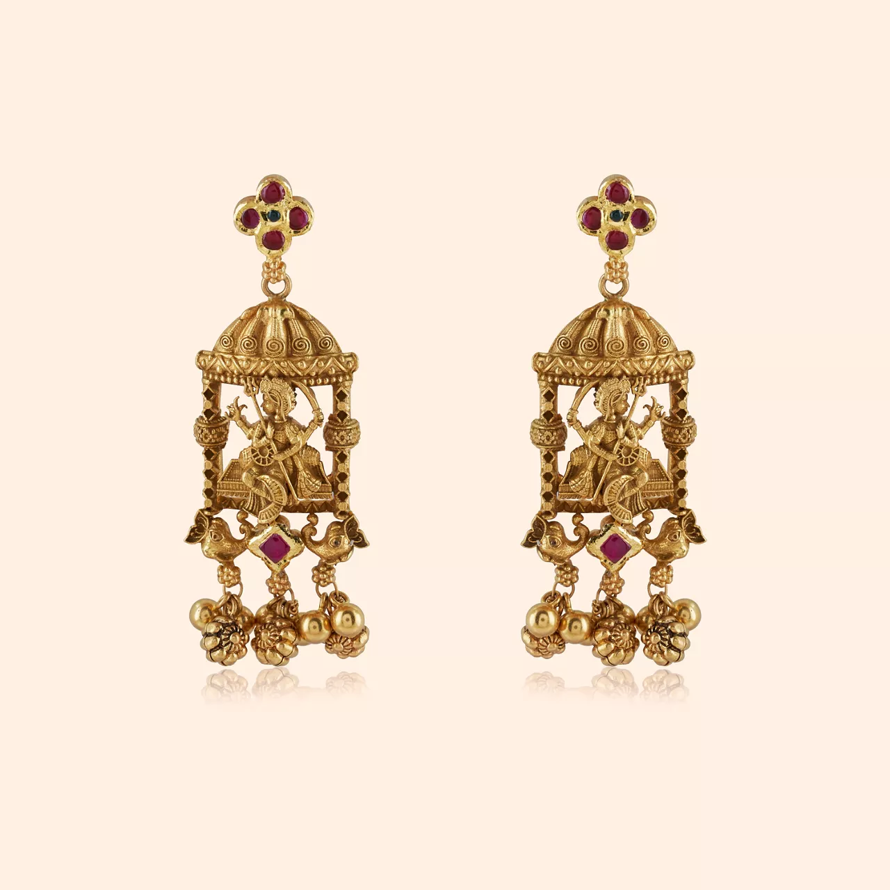 Mani Mandira Gold Drop Earrings