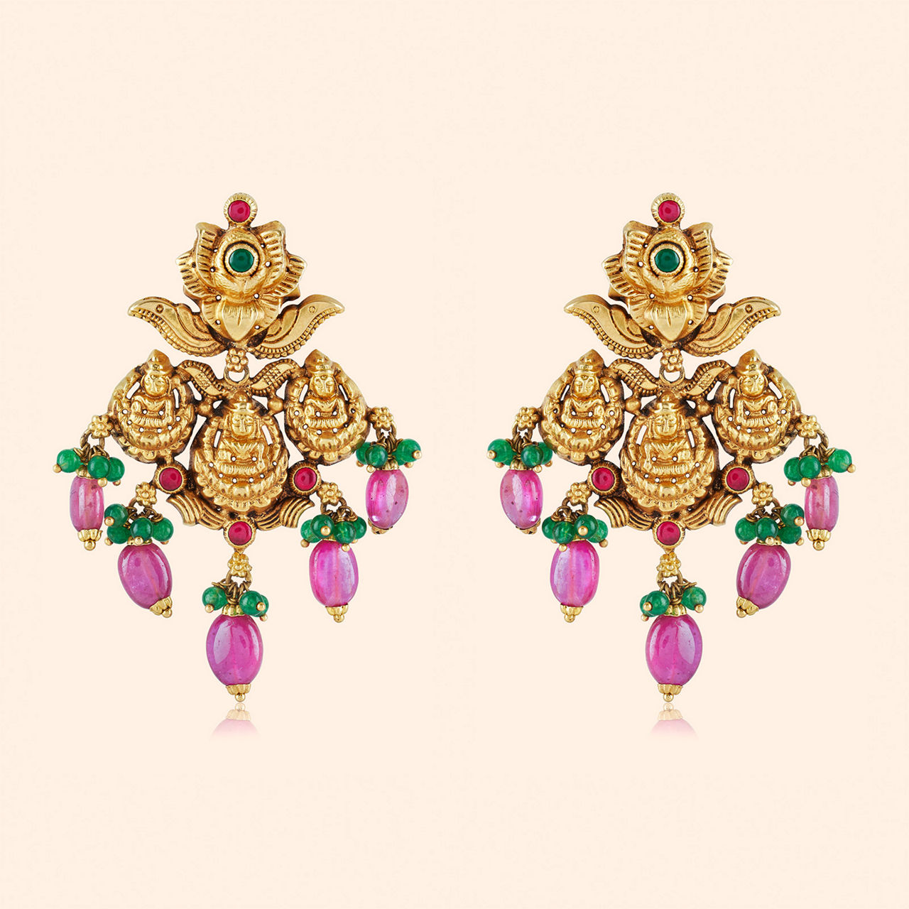 Lakshmi Kala Gold Drop Earrings