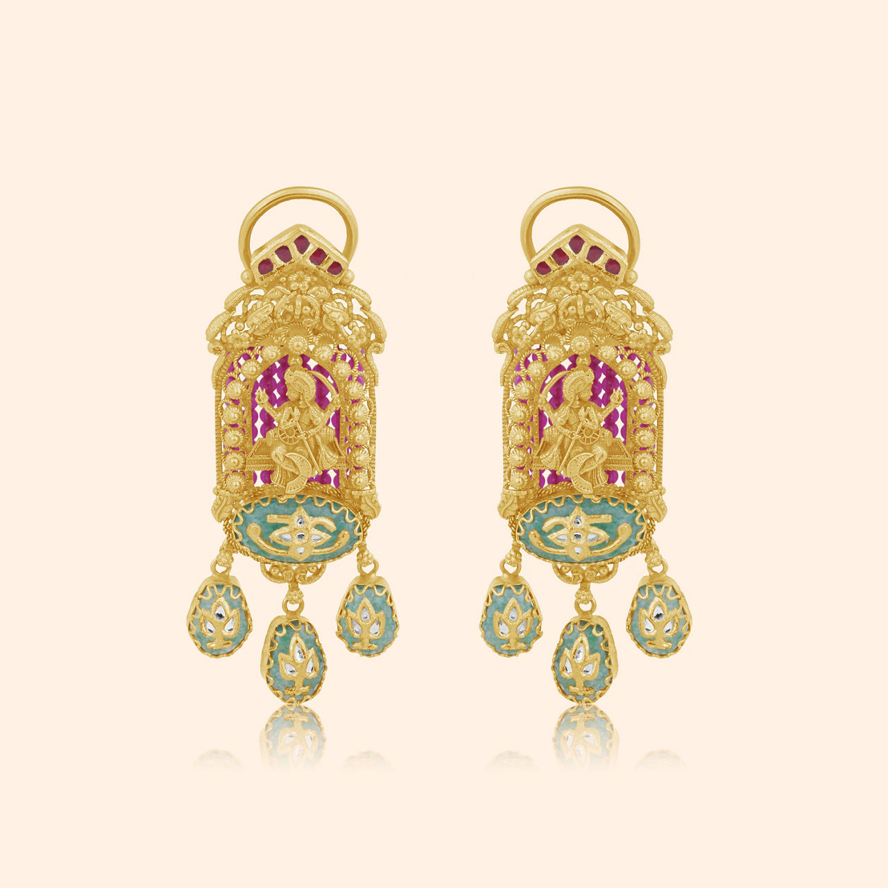 Devi Shringaar Gold Drop Earrings
