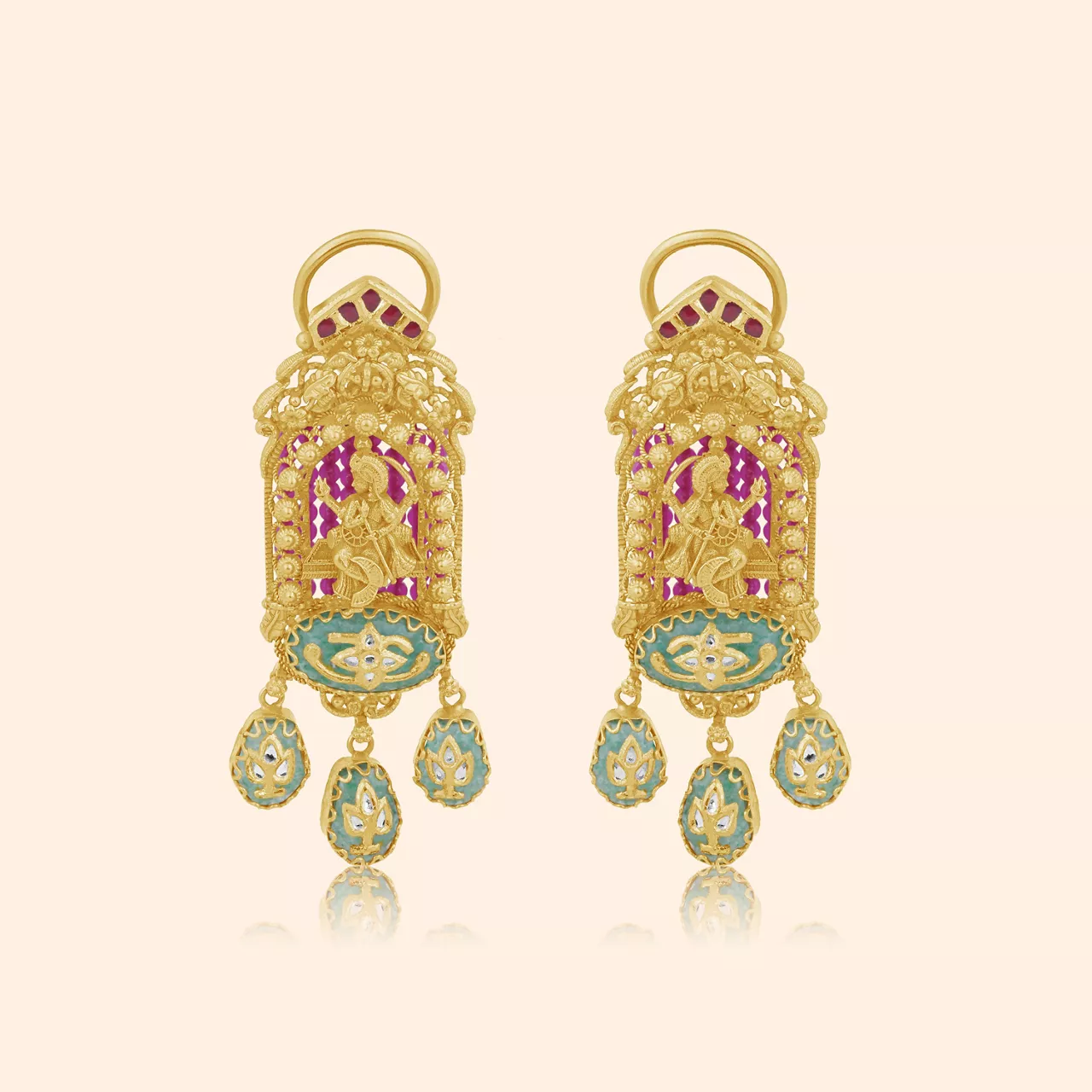 Devi Shringaar Gold Drop Earrings
