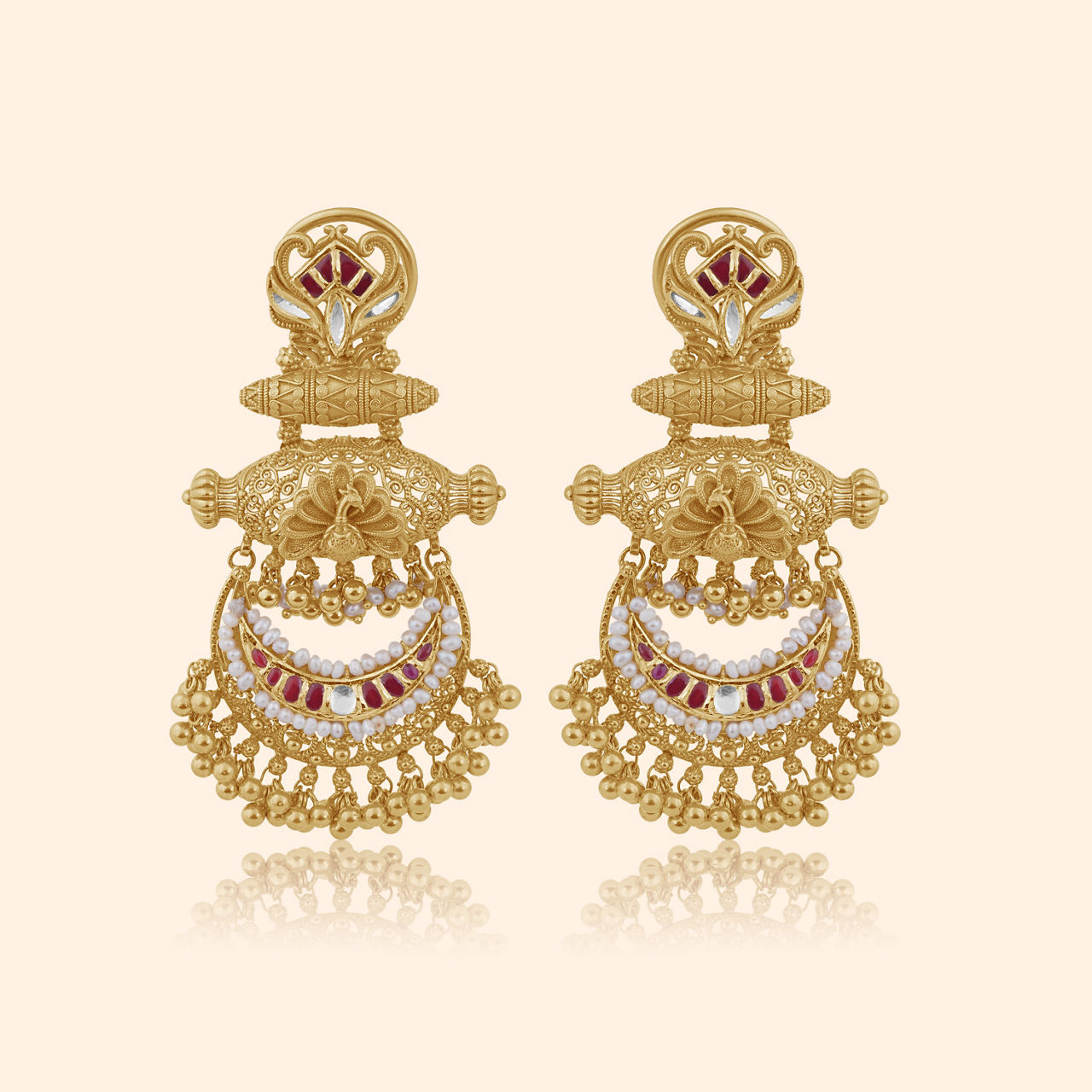 Devanjali Gold Drop Earrings