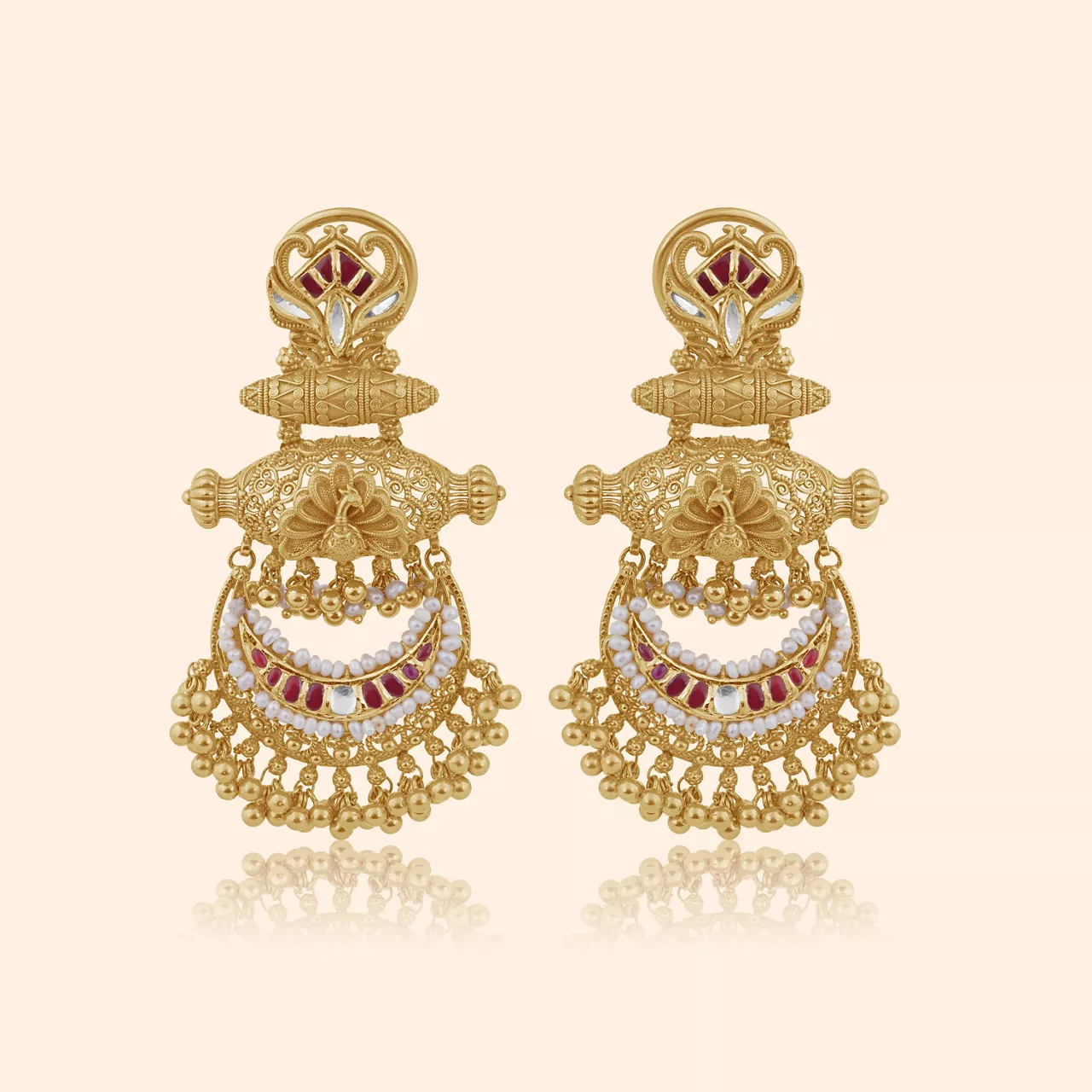 Devanjali Gold Drop Earrings
