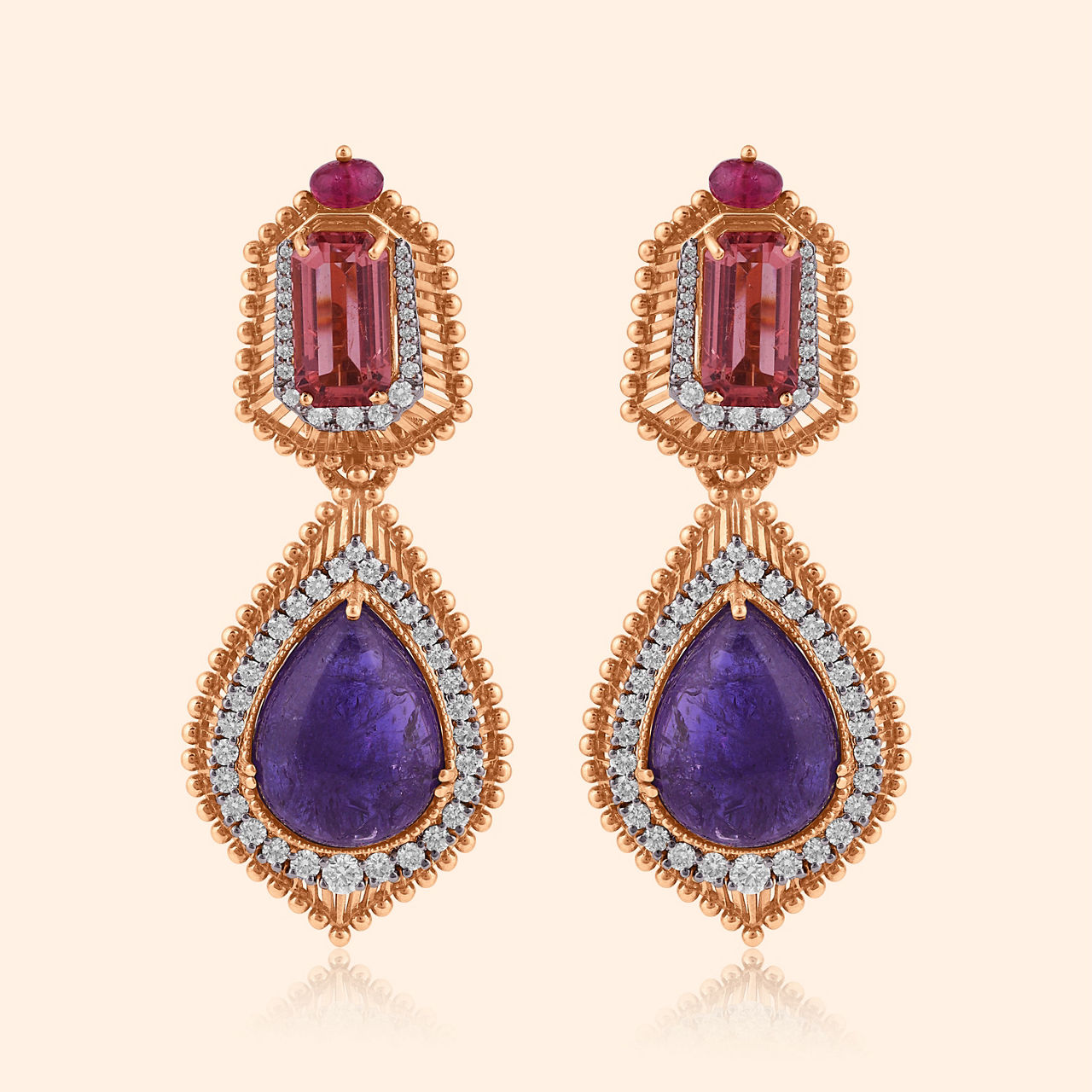 Luna Ember Diamond Earrings