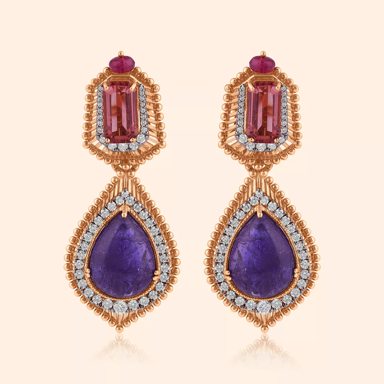 Luna Ember Diamond Earrings