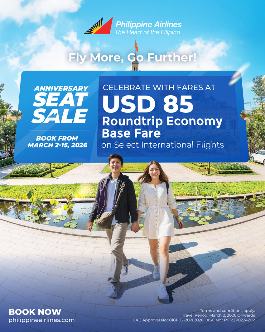 Seat Sale Alert: Fares at PHP/USD 85 With PAL's 85th Anniversary Seat Sale