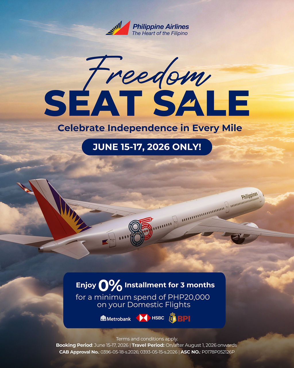 PAL Freedom Seat Sale